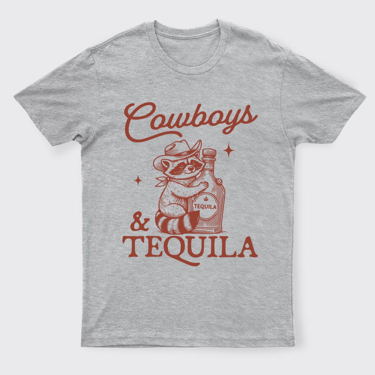 Funny Raccoon-Cowboys & Tequila T-Shirts
