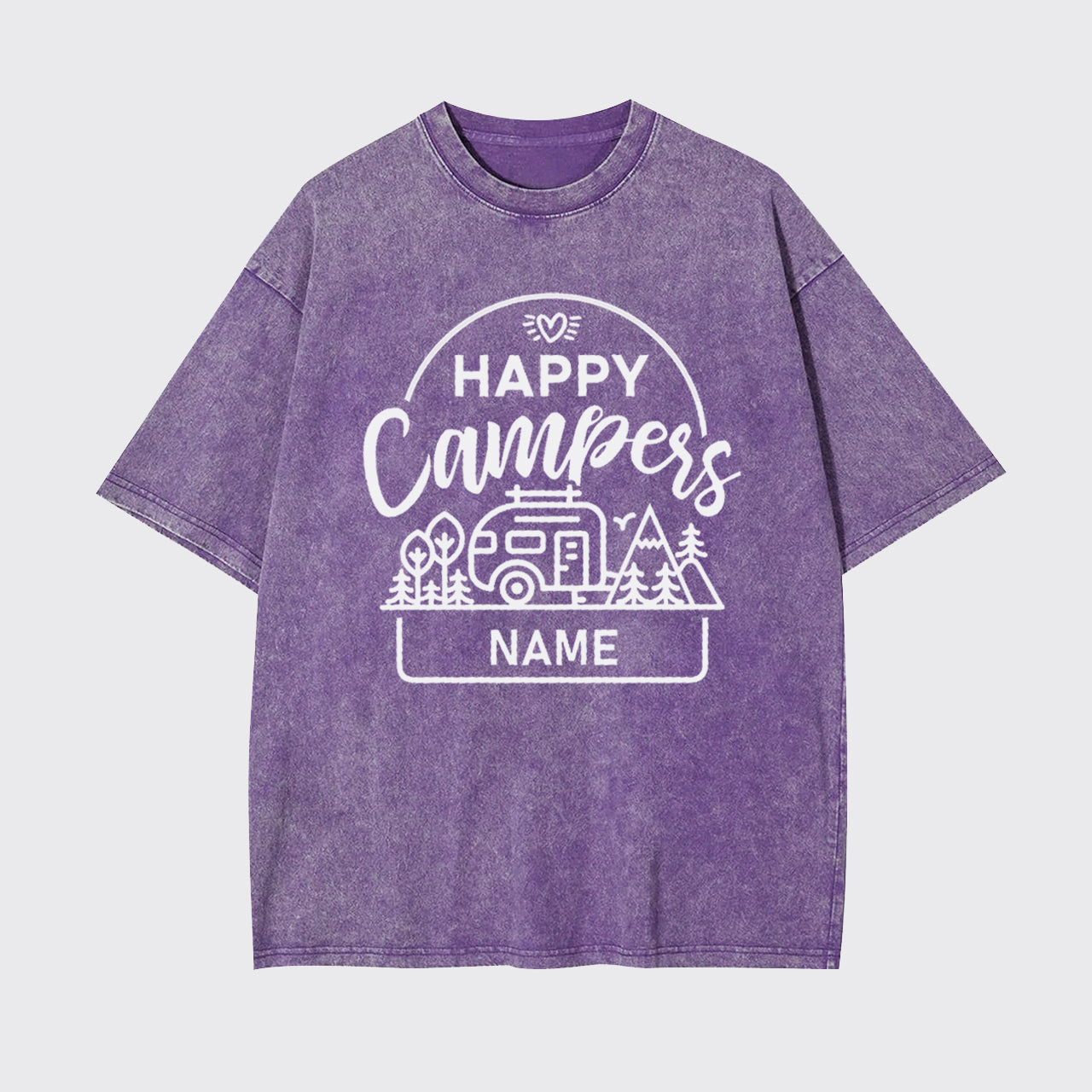 Personalized Happy Camper Garment-dye Tees