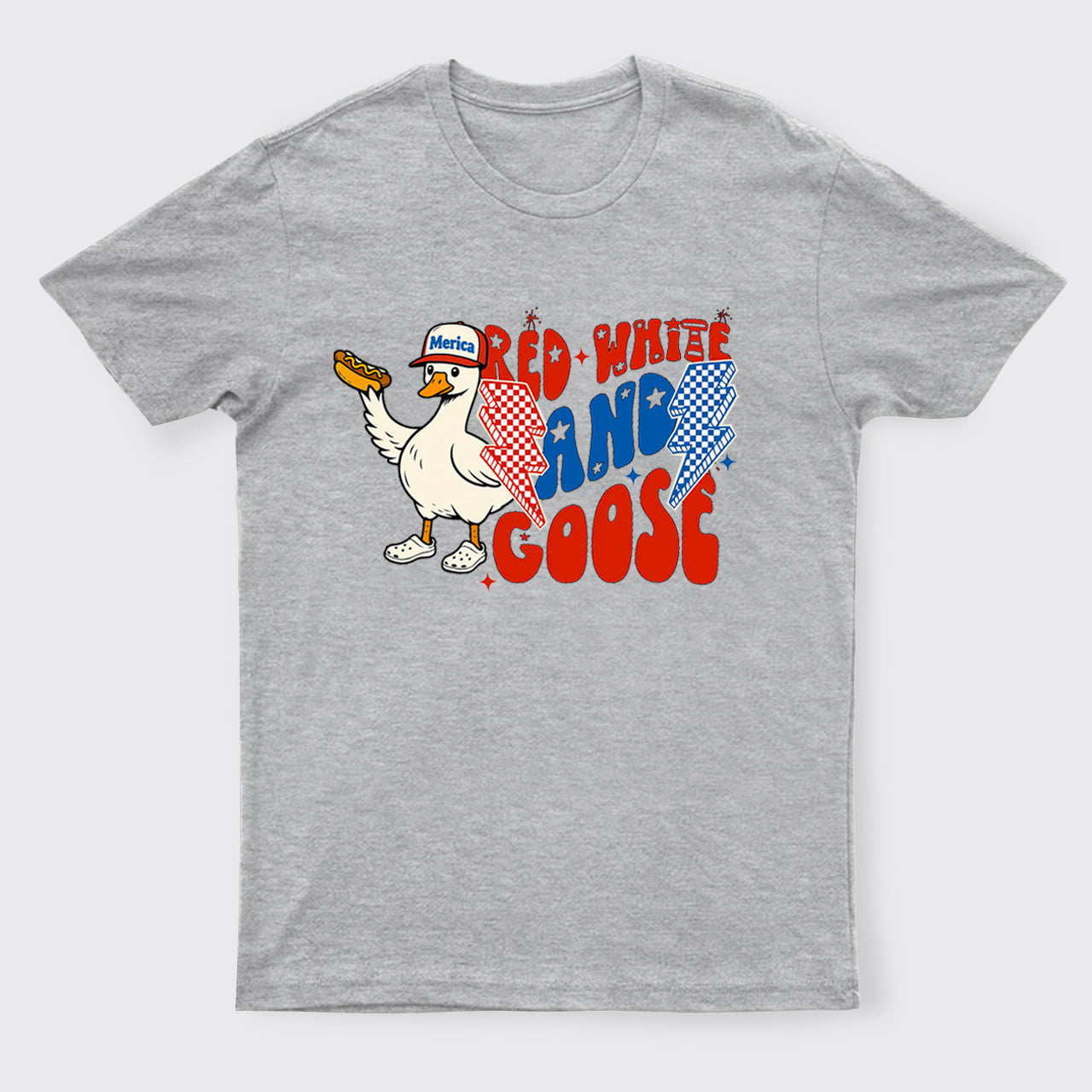 Patriotic Goose-Red White And Goose T-Shirts