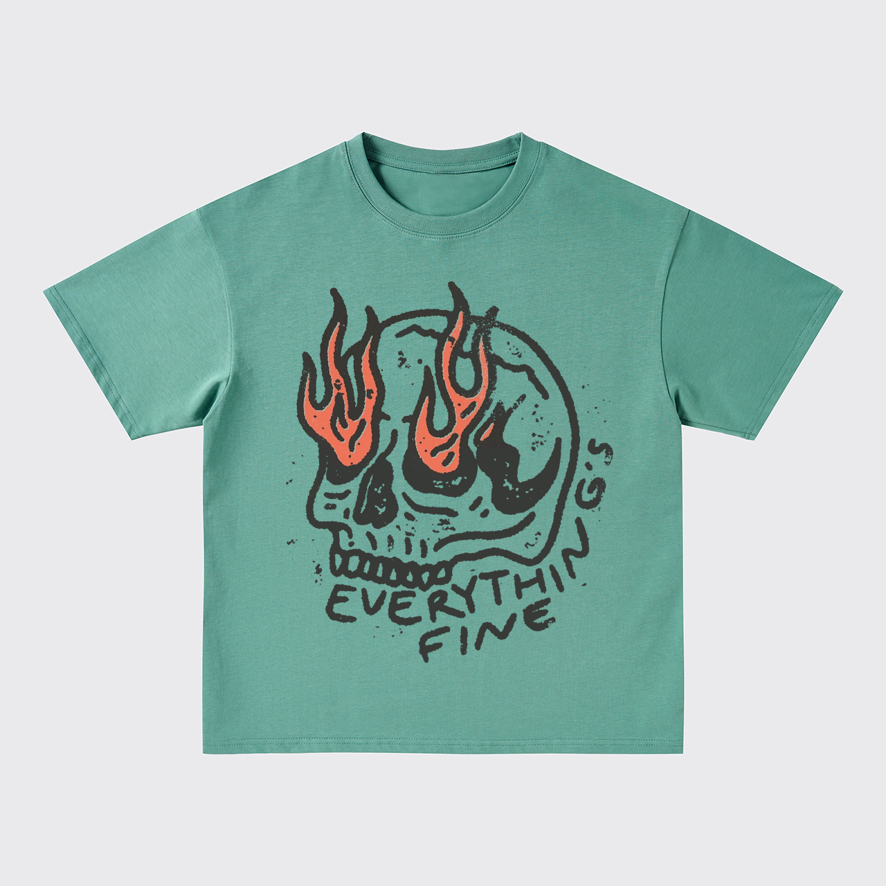 Everything Is Fine Oversize T-Shirts