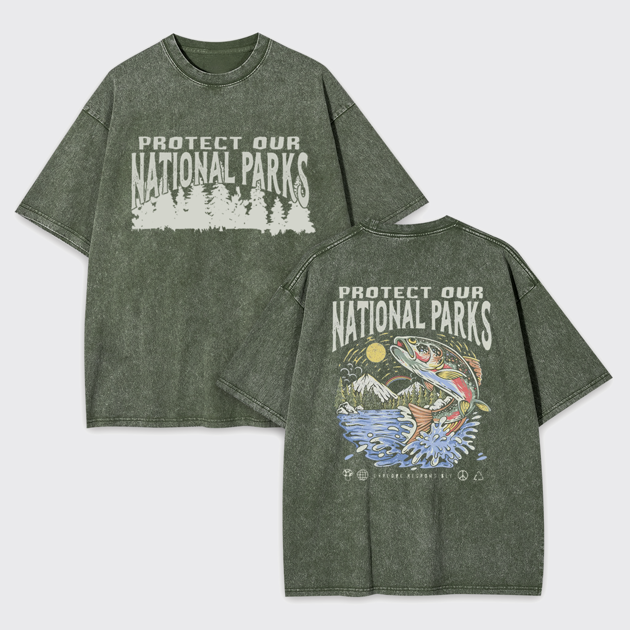 National Parks Fish Garment-dye Tees