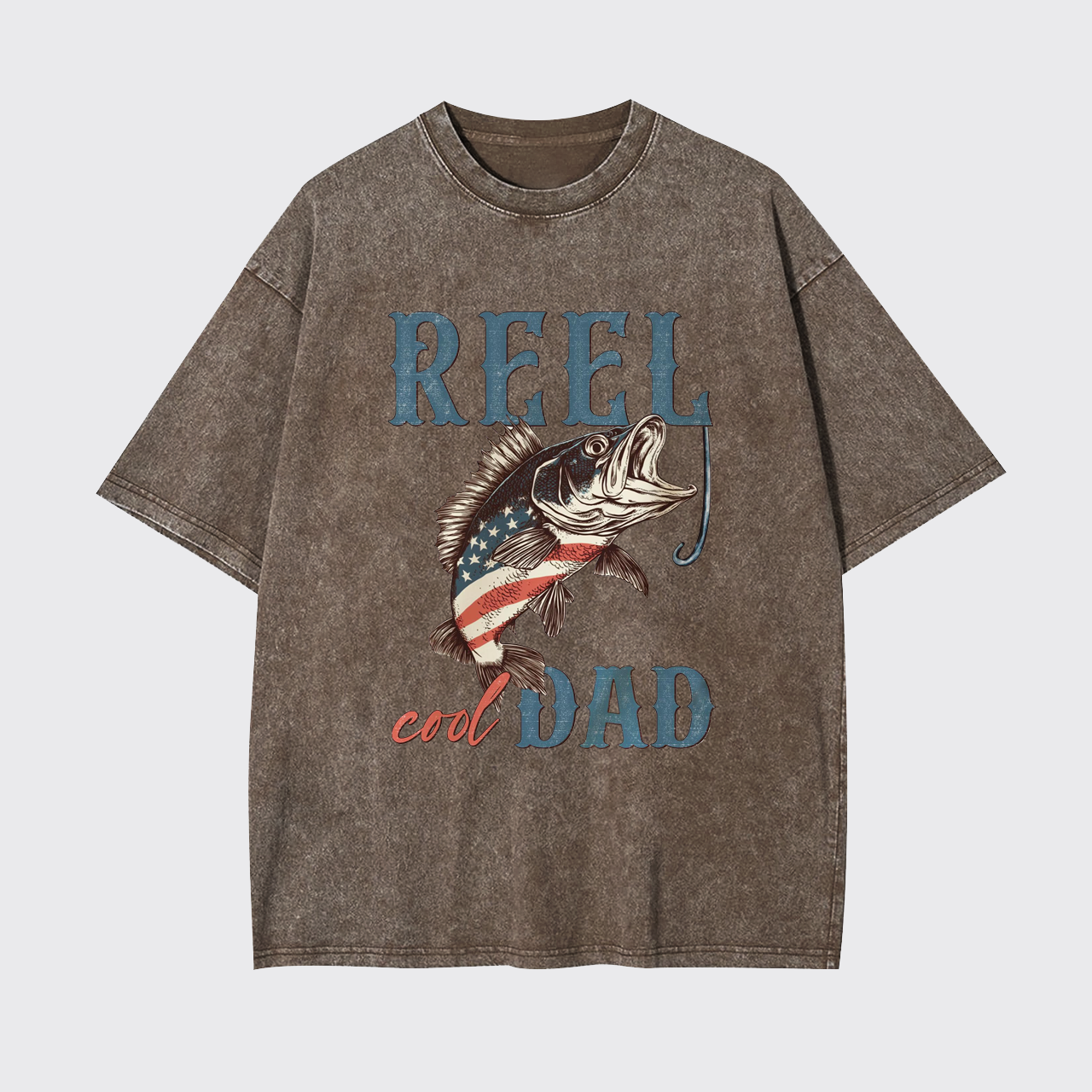 Reel Cool Dad-4th Of July Garment-dye Tees