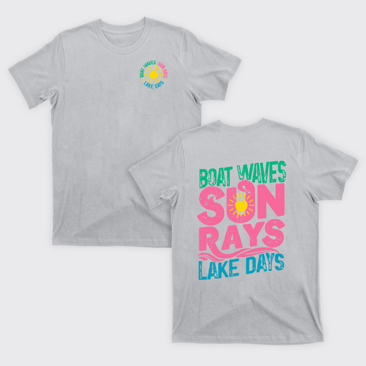 Boat Waves Sun Rays Lake Days T-Shirts