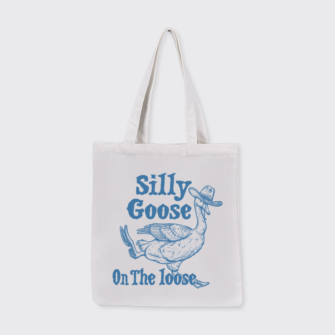 Silly Goose On The Lose_Cowboybay Canvas Tote Bag