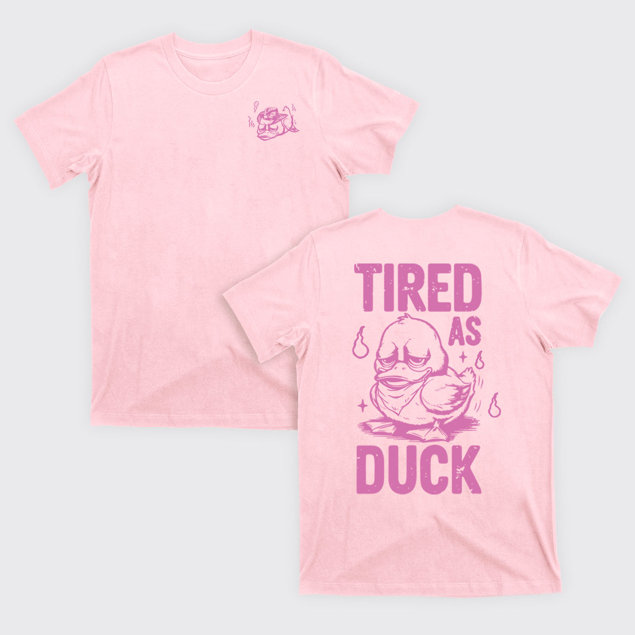 Funny Duck-Tired As Duck T-Shirts