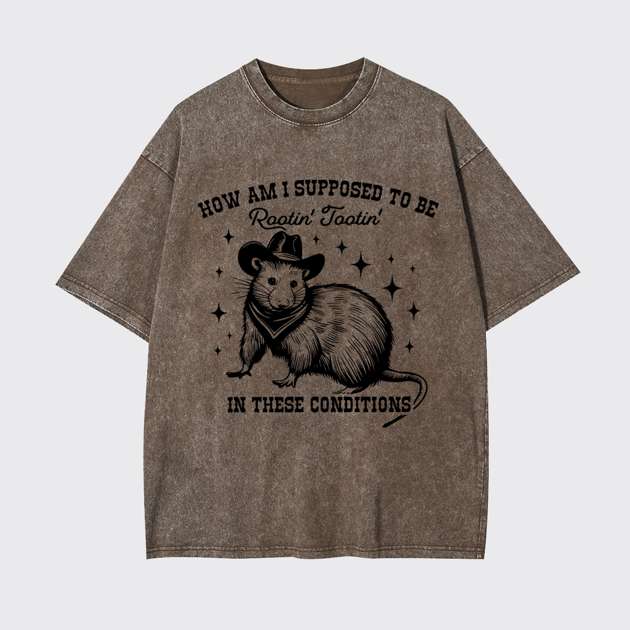 Funny Cowboy Opossum Garment-dye Tees