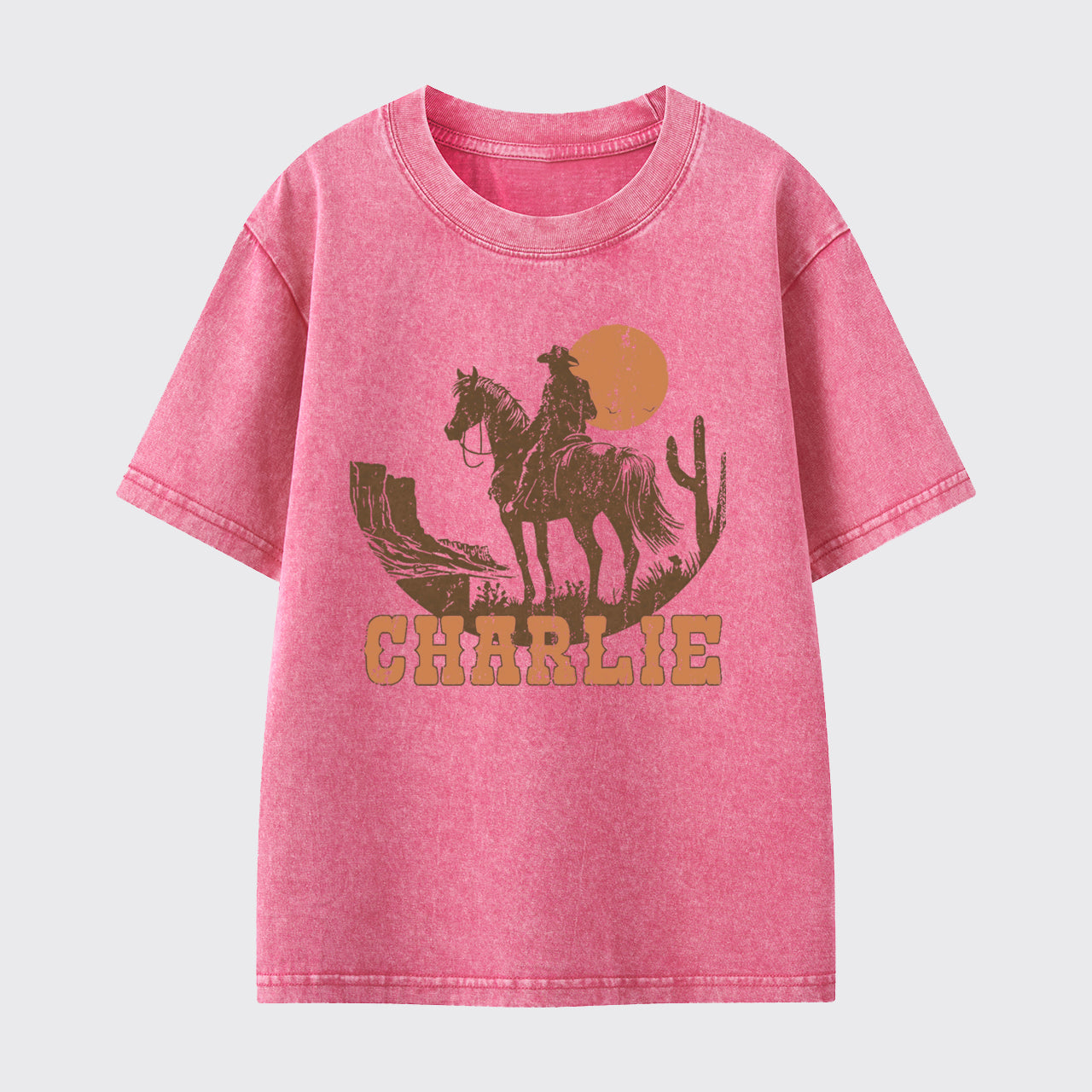 Personalized Cowboy Washed Toddler T-shirt