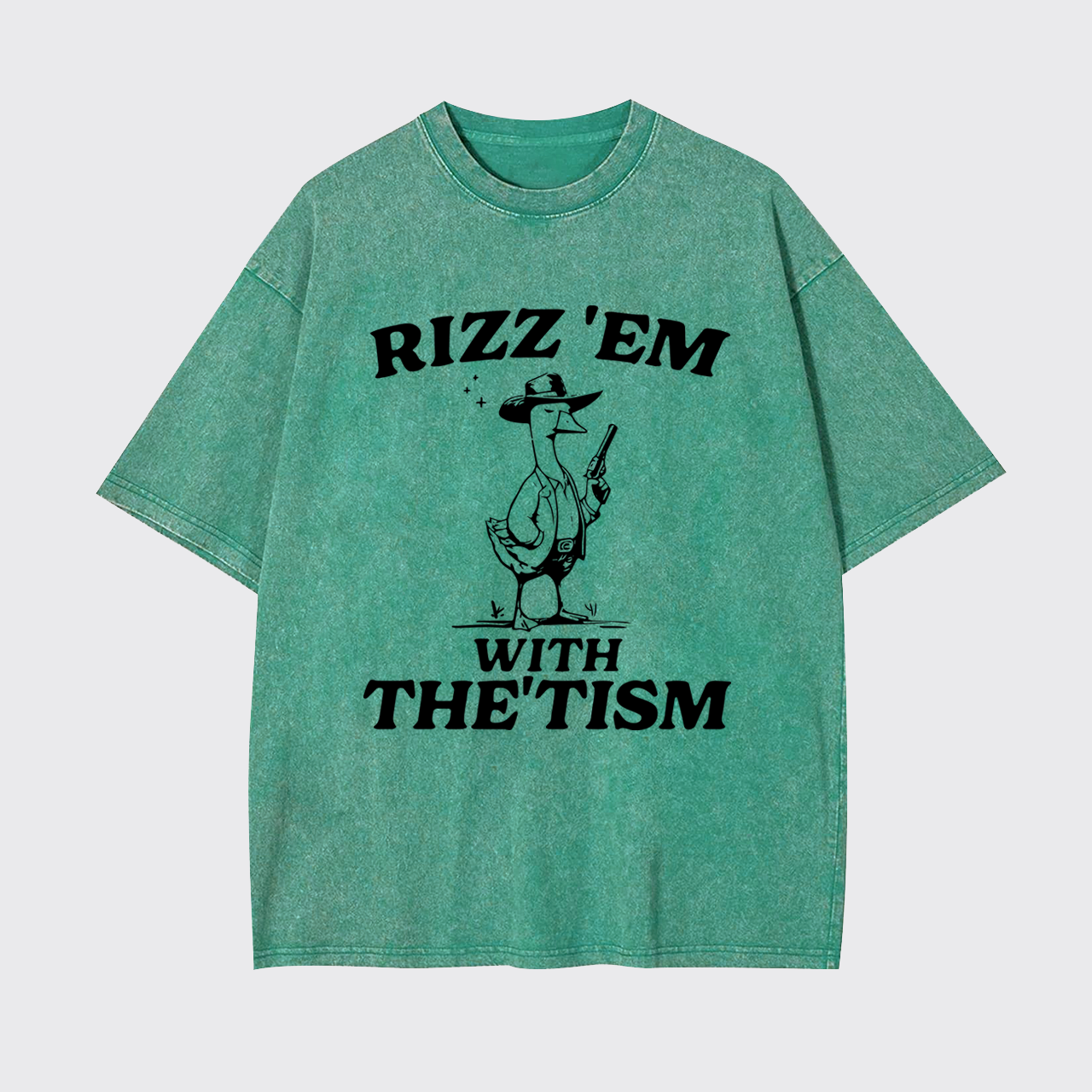 Funny Goose-Rizz 'Em With The 'Tism Garment-dye Tees