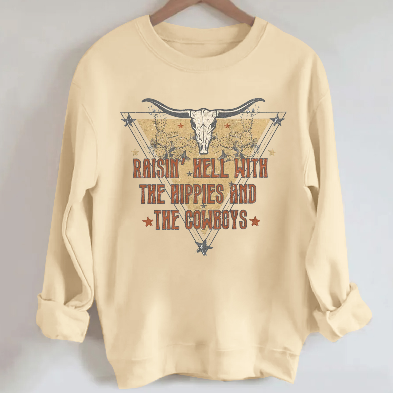 With The Hippies & The Cowboys Sweatshirt