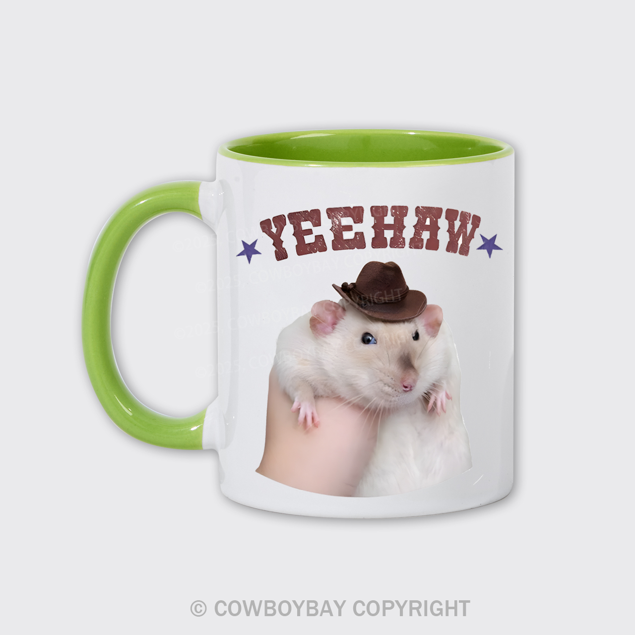 Yeehaw Cowboy Rat Mug