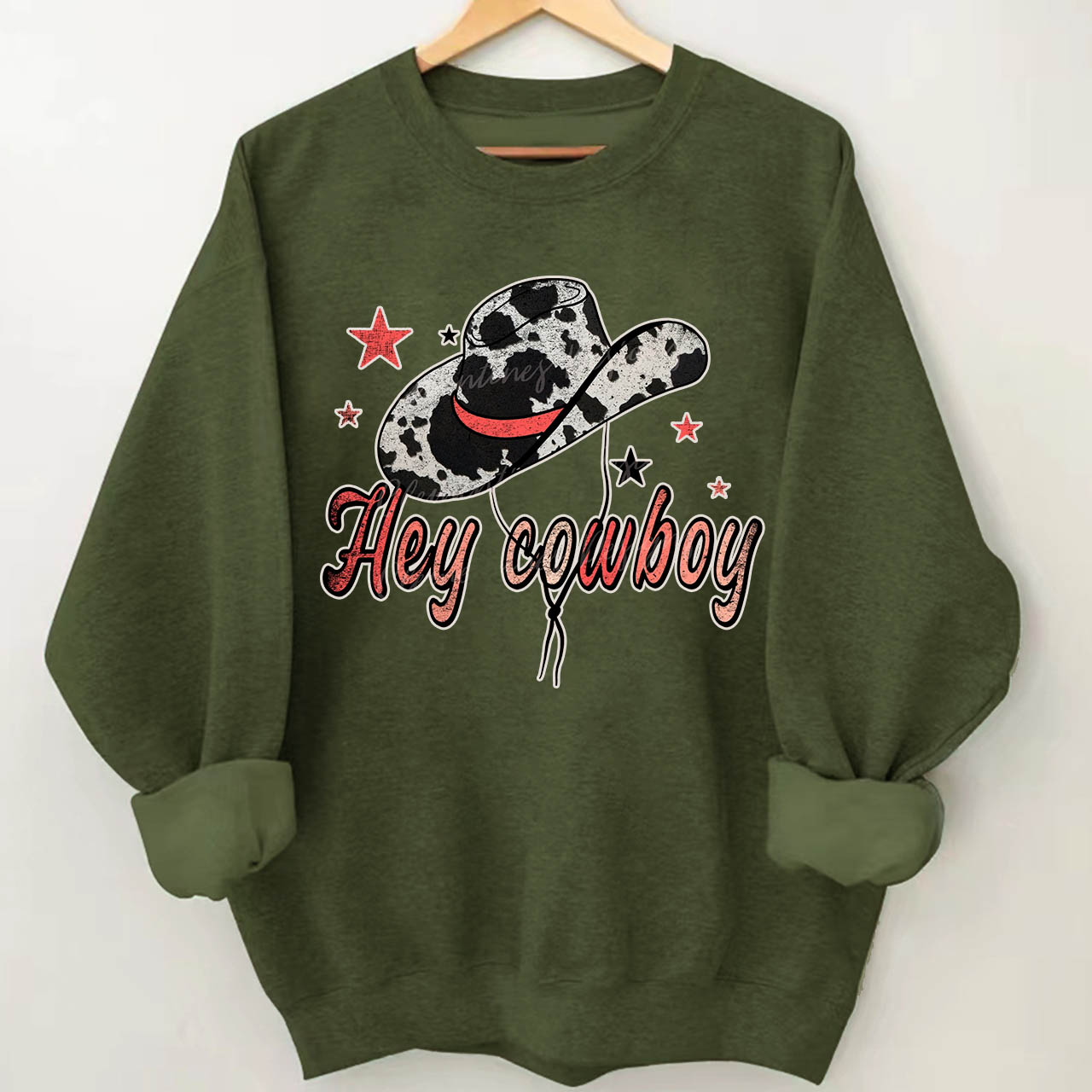 Hey Cowboy Cowgirls Hat Sweatshirt
