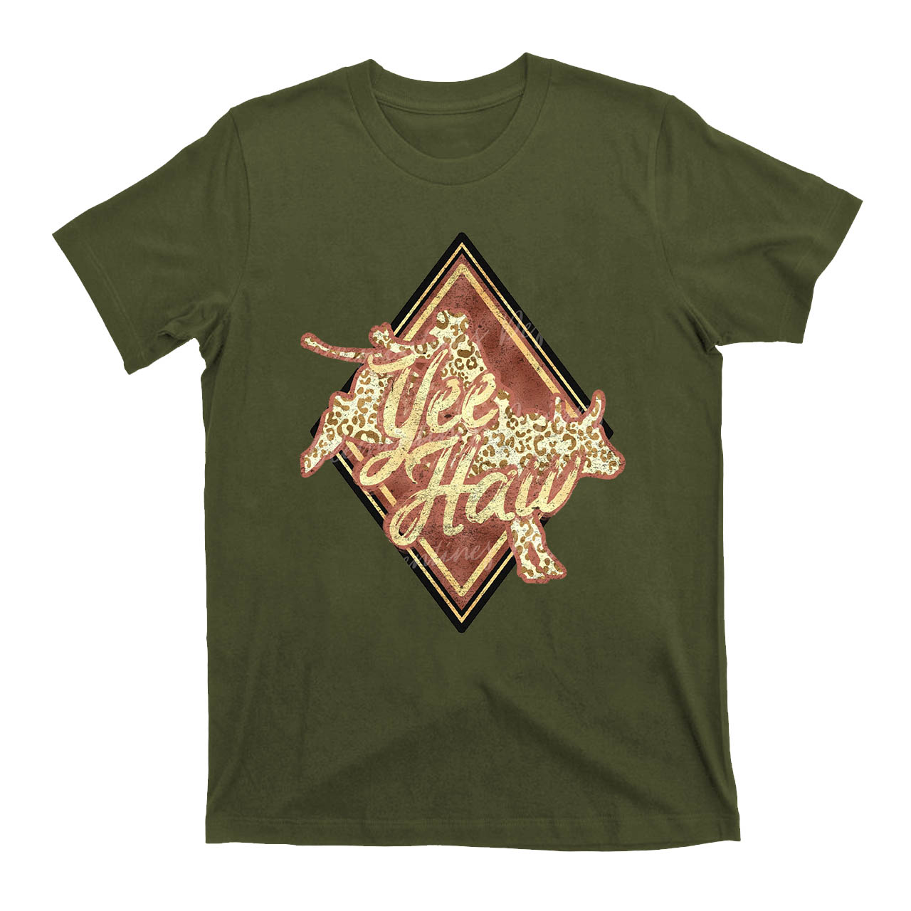 YeeHaw Cowboy Diamond Card Bull T-Shirts