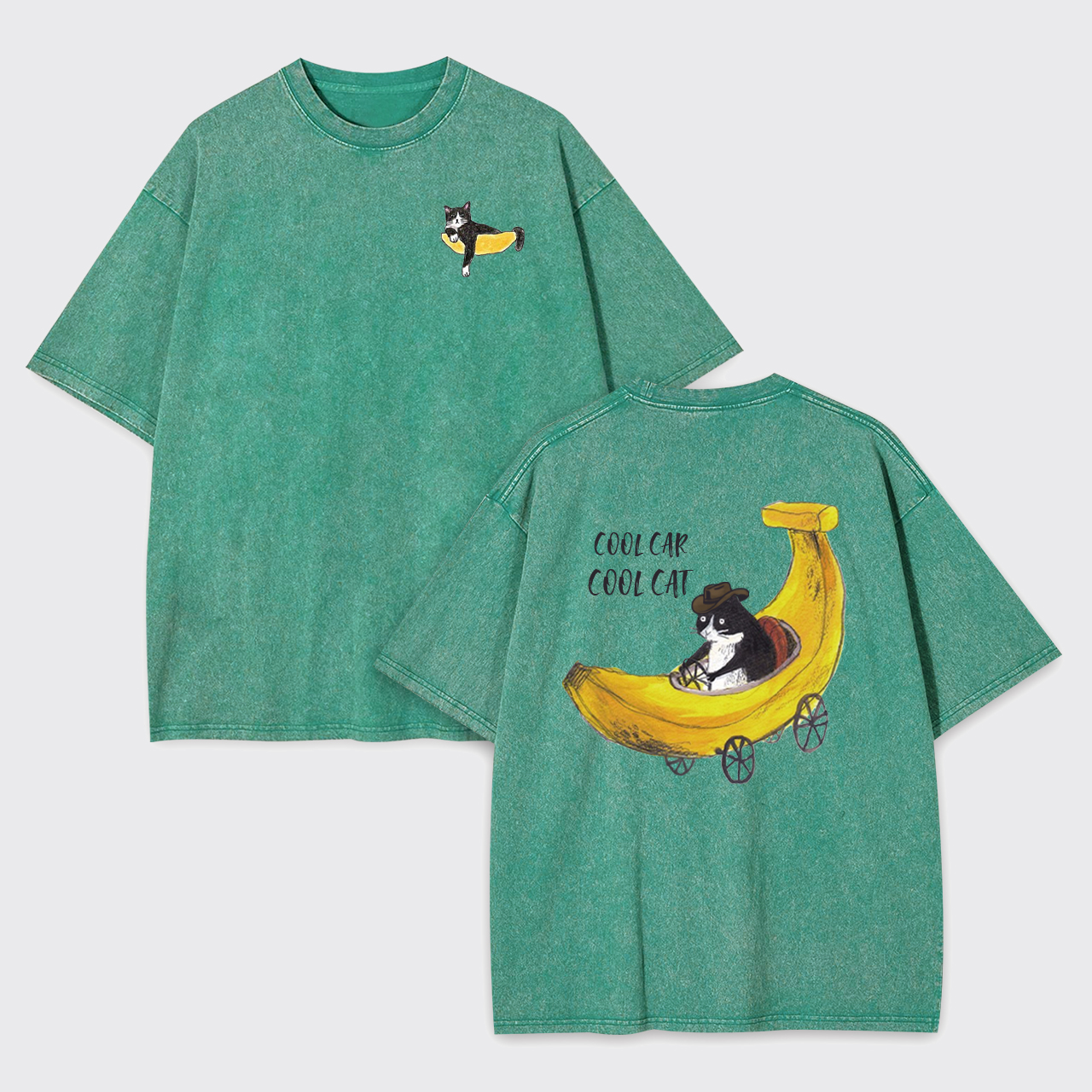 Cool Car Cool Cat Garment-dye Tees