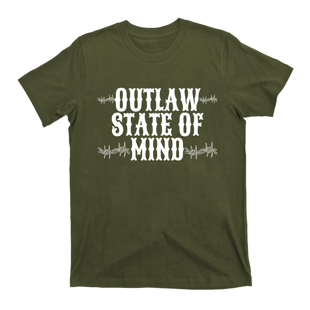 Outlaw State Of Mind Cowboy T-Shirts