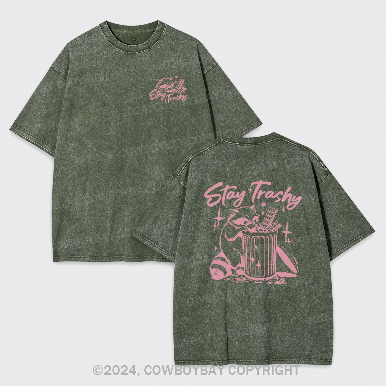 Retro Stay Trashy Garment-dye Tees