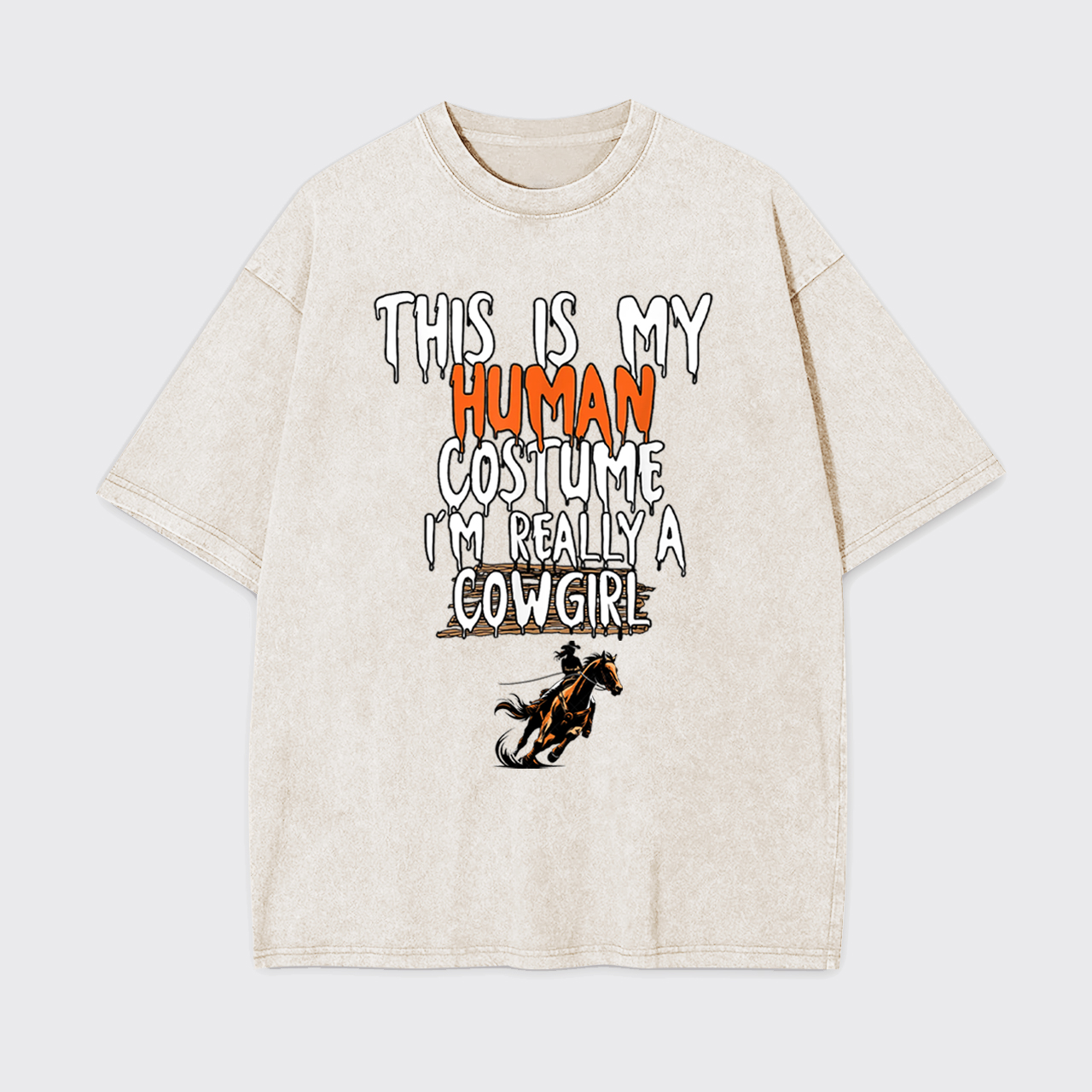 Halloween I'm Really A Cowgirl Garment-dye Tees