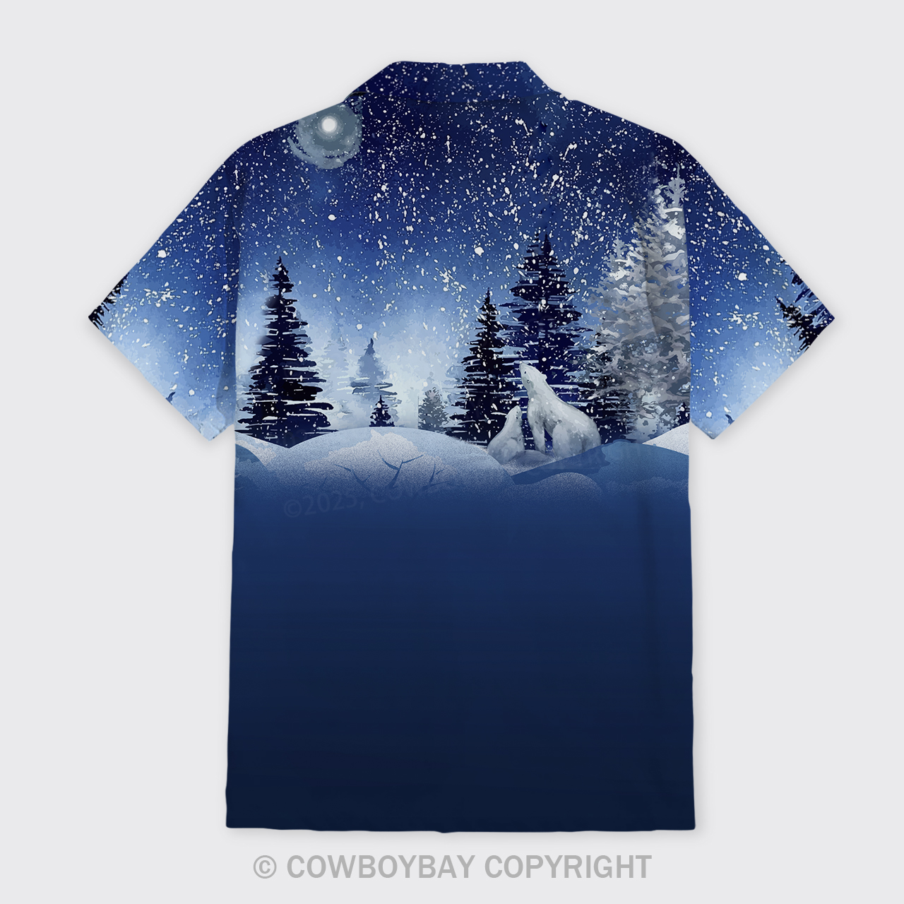 Snow Pattern Button Up Shirts