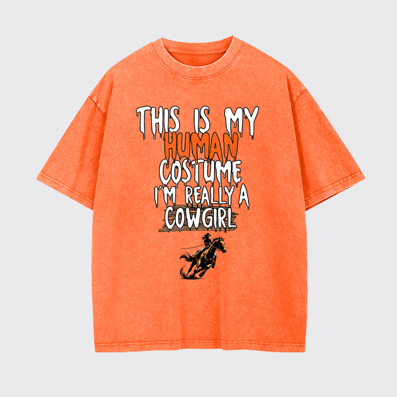 Halloween I'm Really A Cowgirl Garment-dye Tees