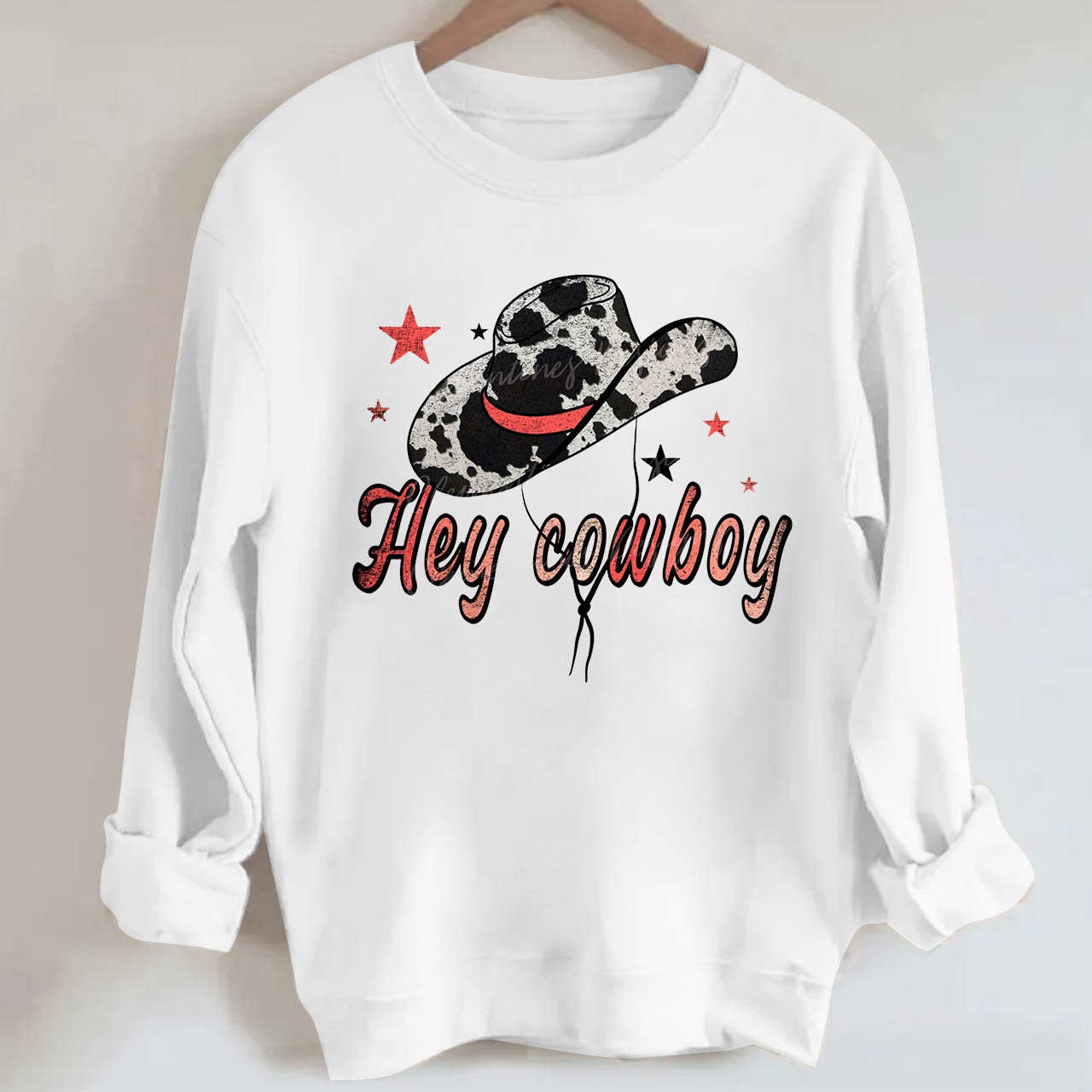 Hey Cowboy Cowgirls Hat Sweatshirt