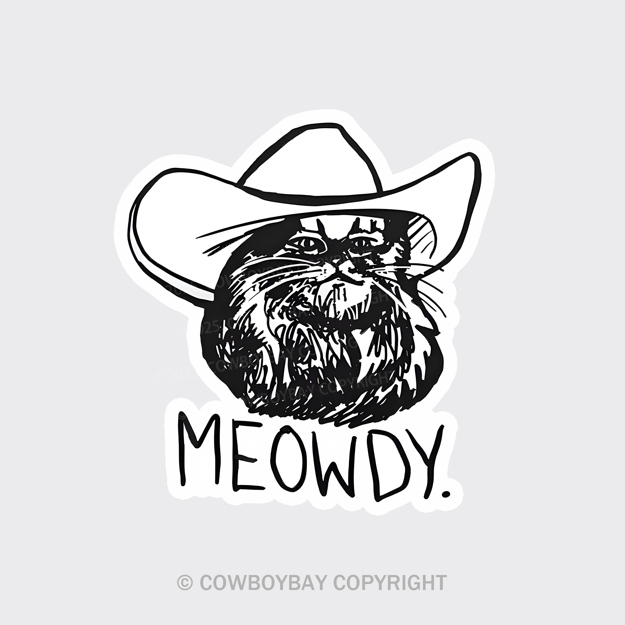 Meowdy Texas Cat Fridge Magnet