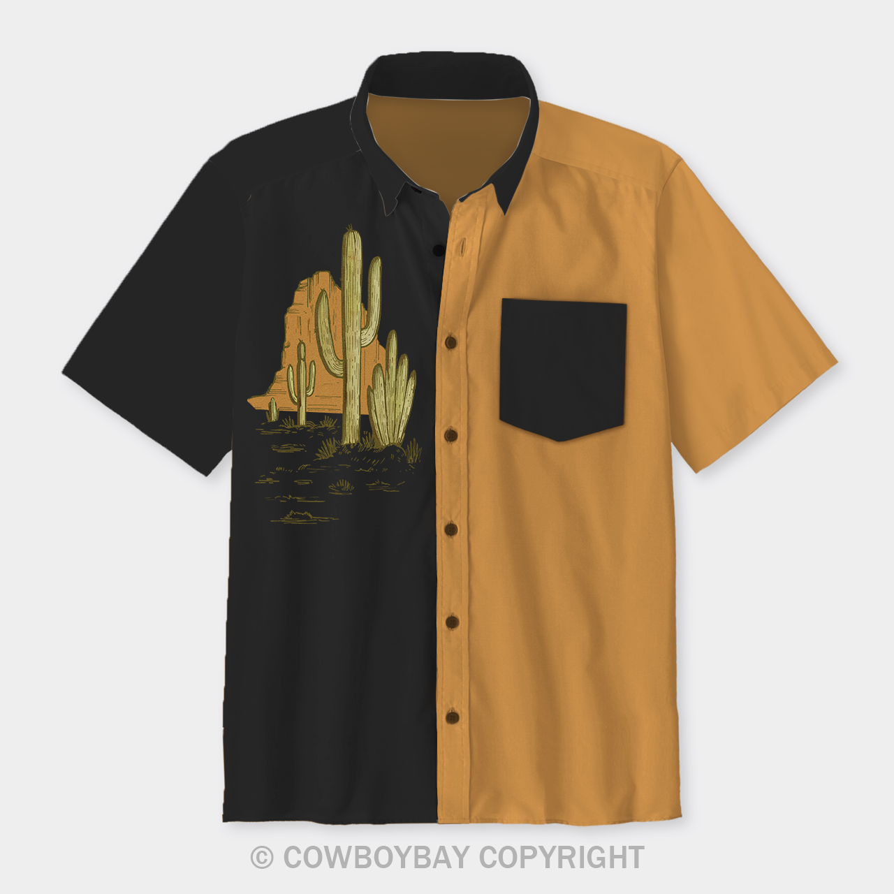 Cactus In The Desert Button Up Shirts