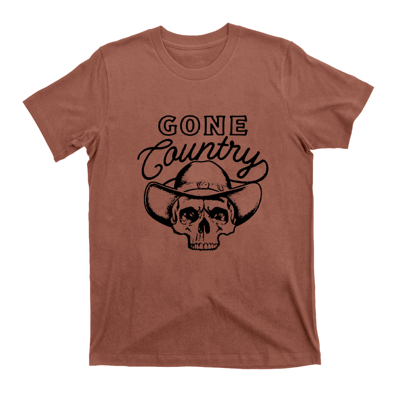 Gone Country Vintage Cowboy Outlaw Skull T-Shirts