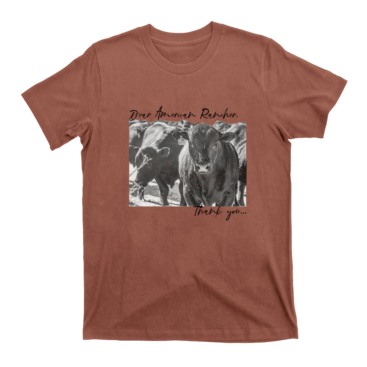 Thank a Rancher Western Angus Bull T-shirt
