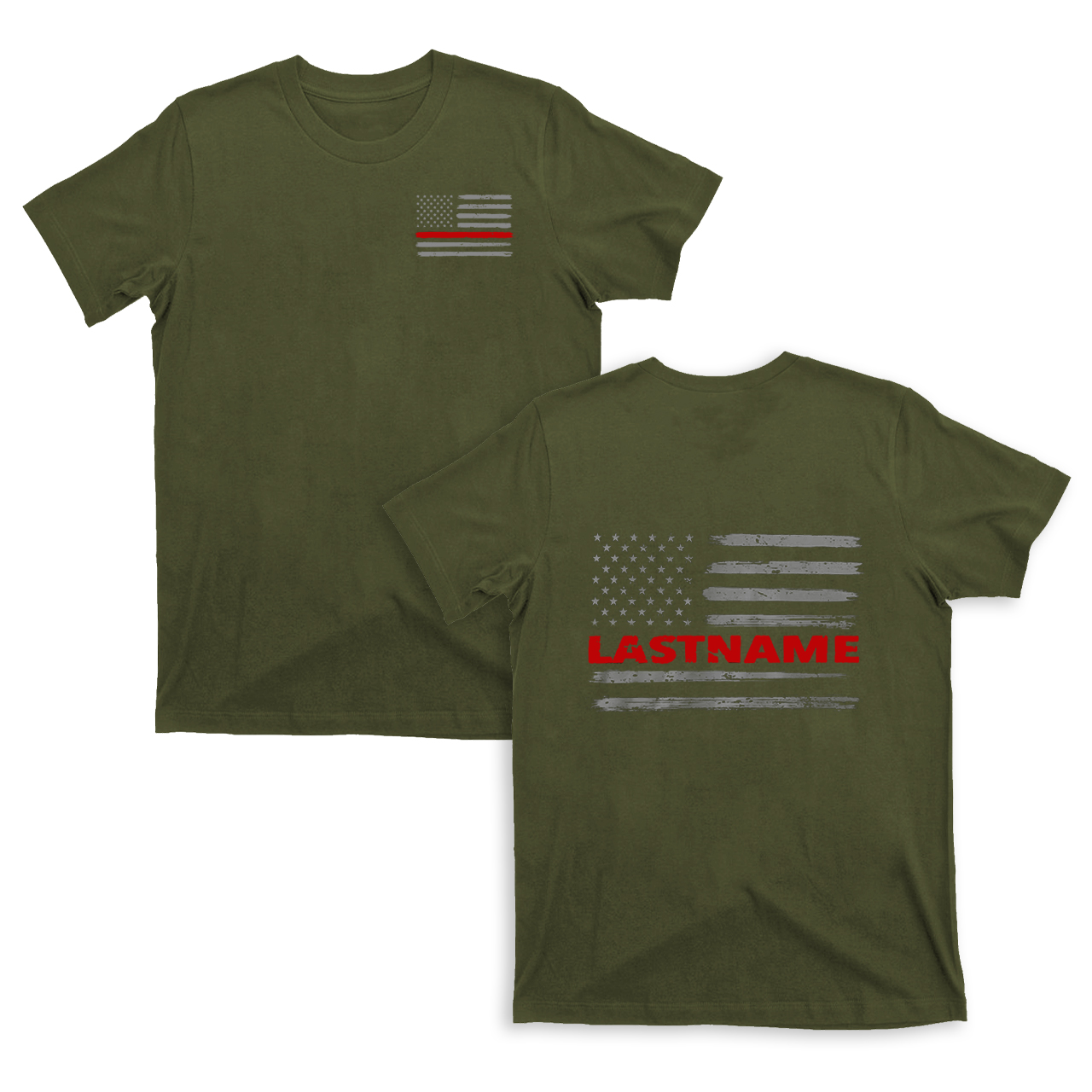 Firefighter Thin Red Line Flag T-shirt