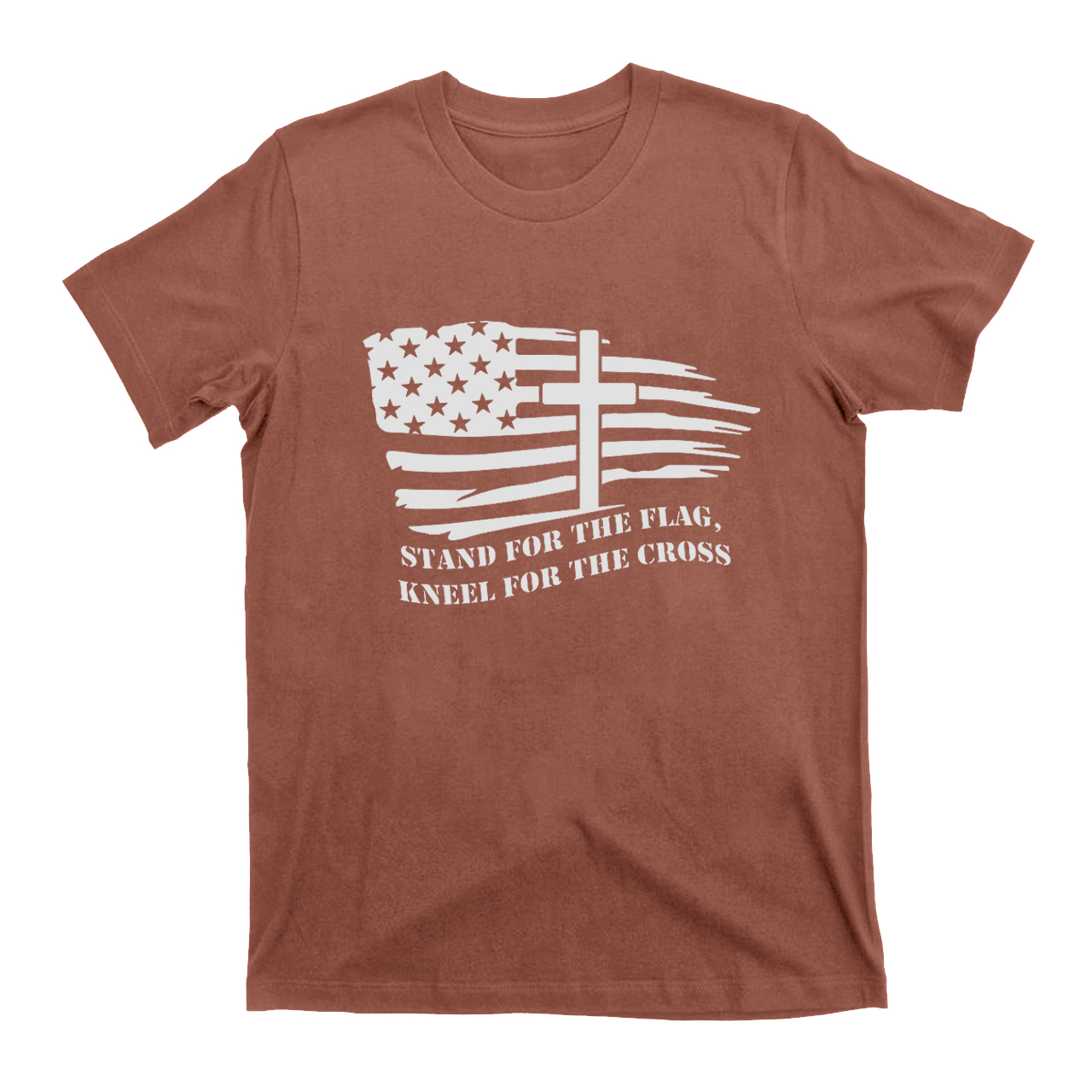 American Flag With Cross T-shirt