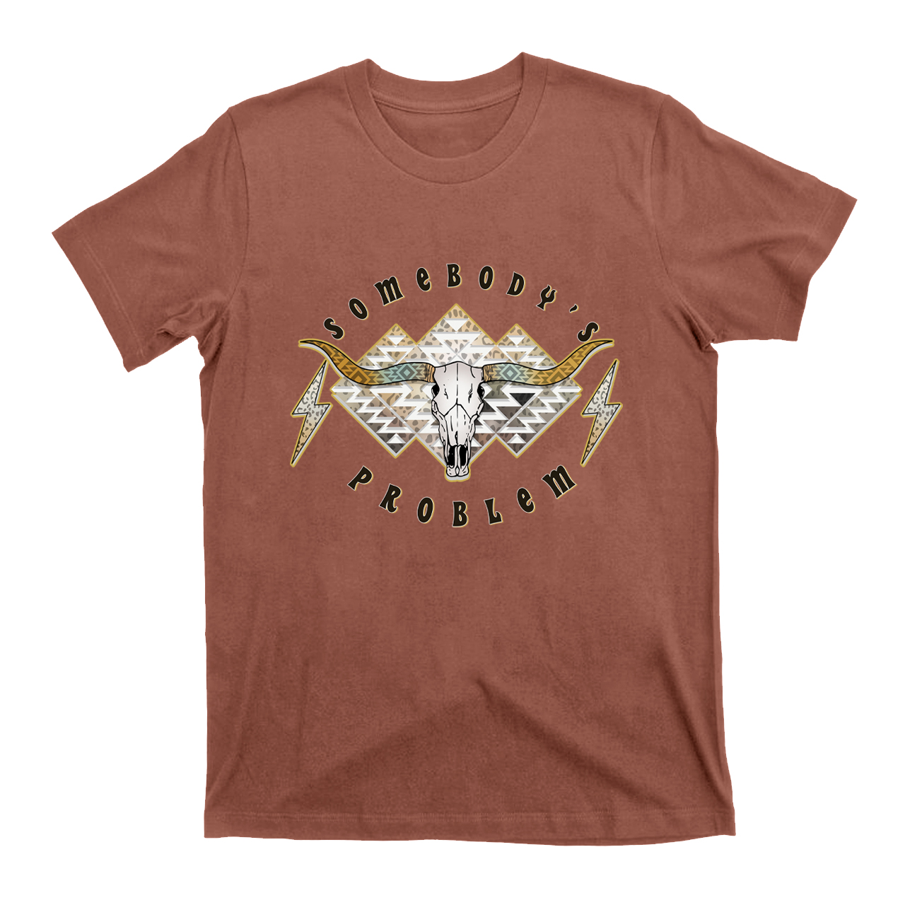 Boho Skull Somebody's Problem T-Shirts