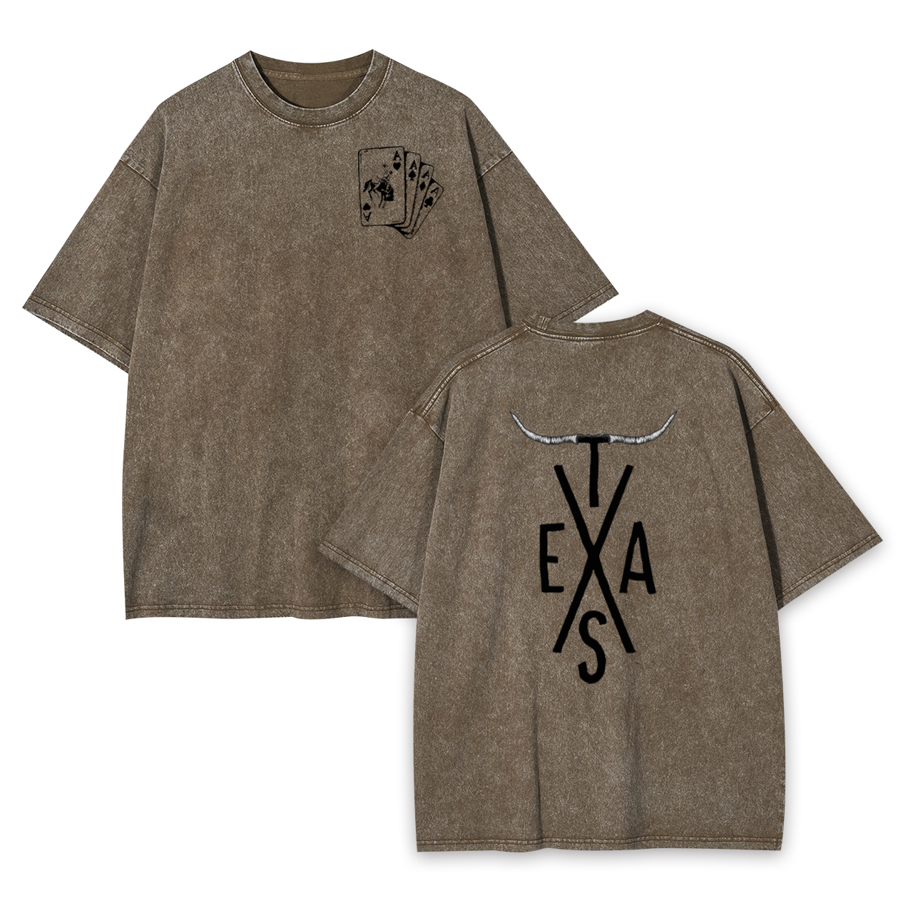 Original Texas Cow Bull Garment-dye Tees