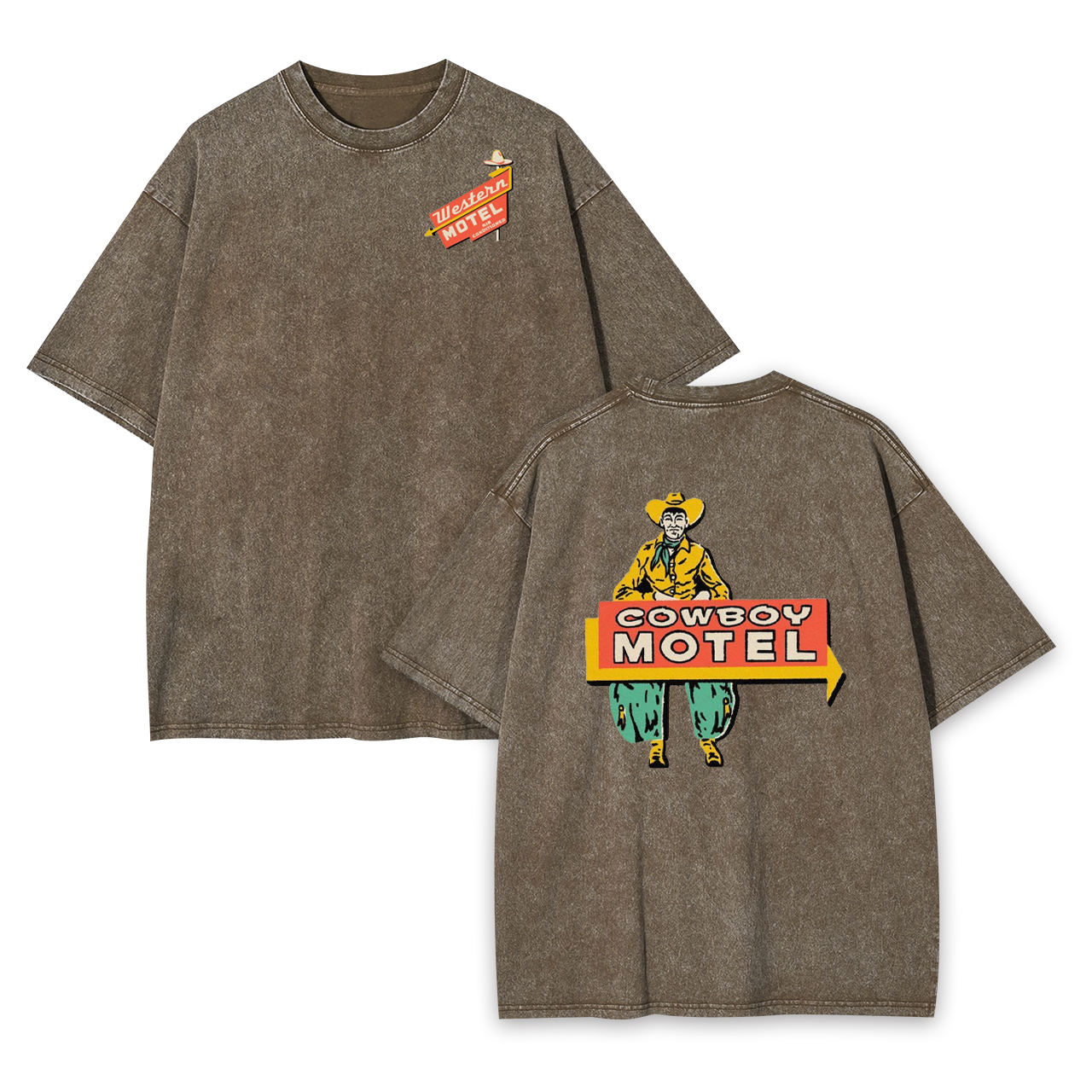Cowboy Western Motel Garment-dye Tees