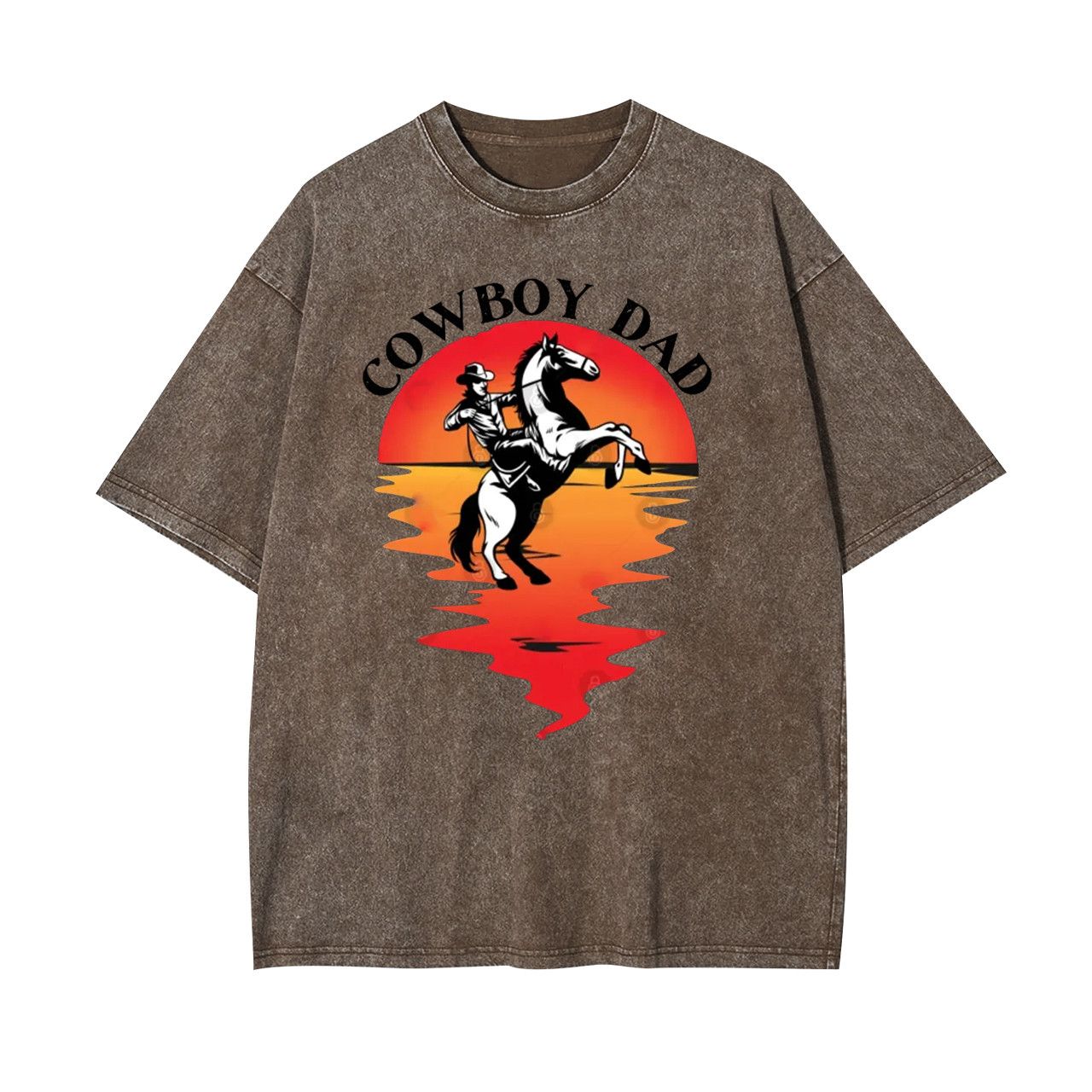 Cowboy Dad Sunset Garment-dye Tees