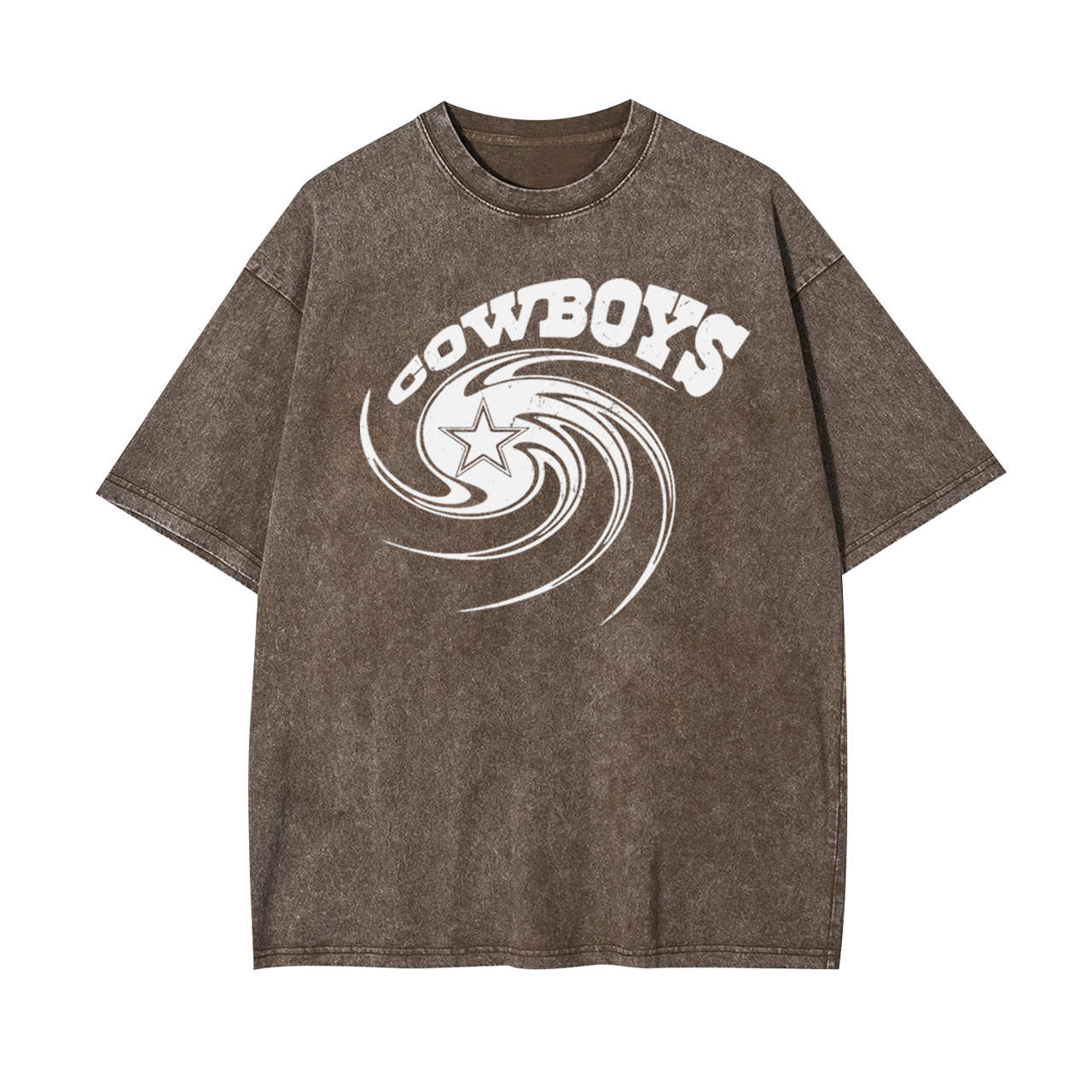 Cowboy American Baseball Swirl Garment-dye Tees