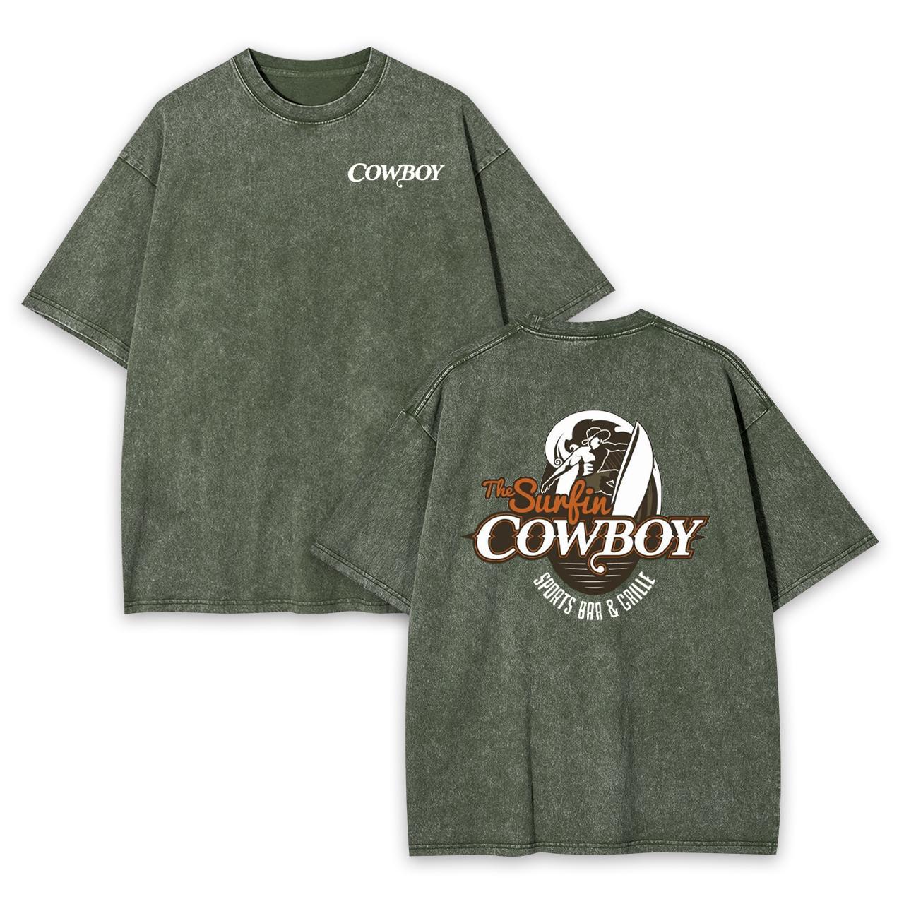 The Surfing Cowboy Garment-dye Tees
