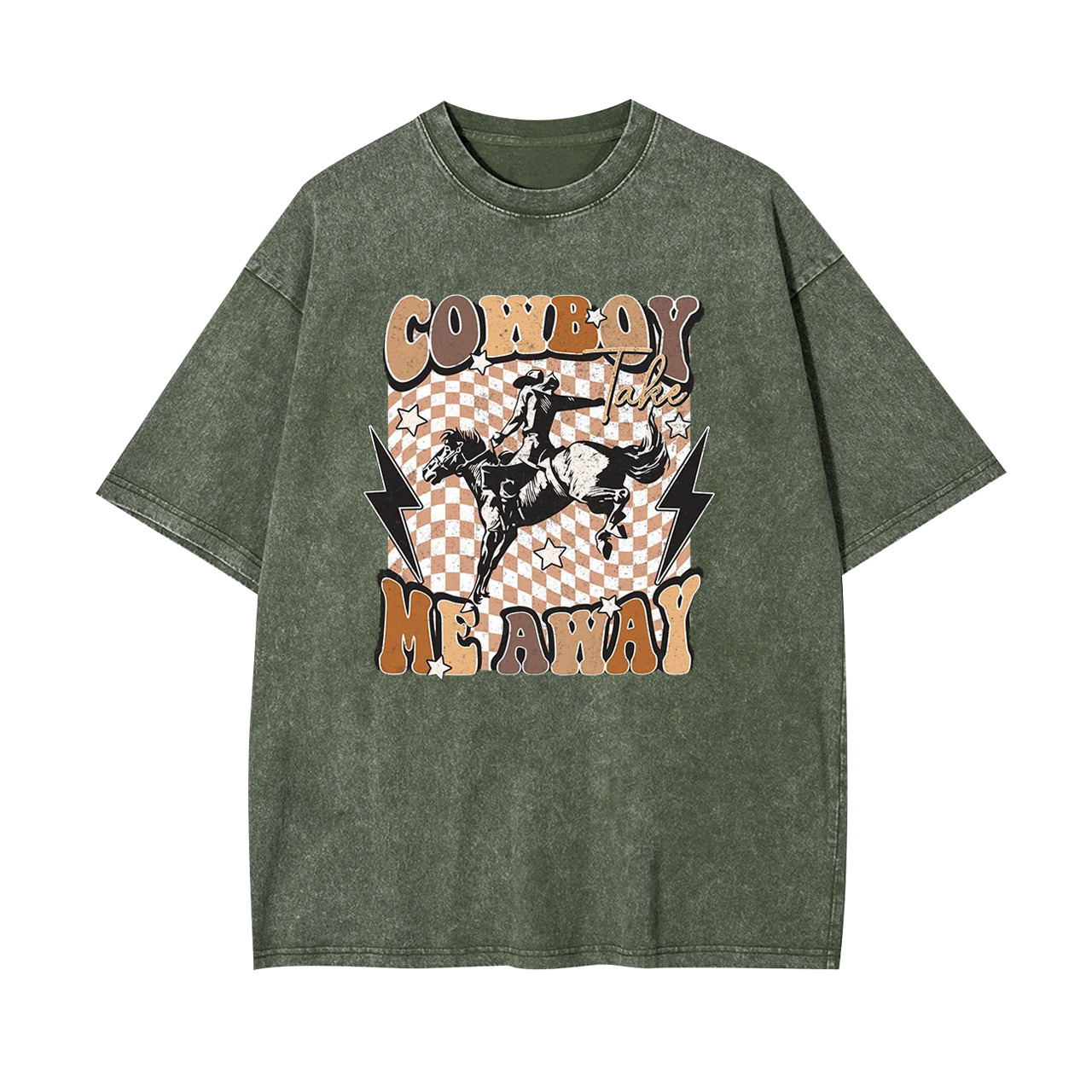 Cowboy Take Me Away Vintage Garment-dye Tees