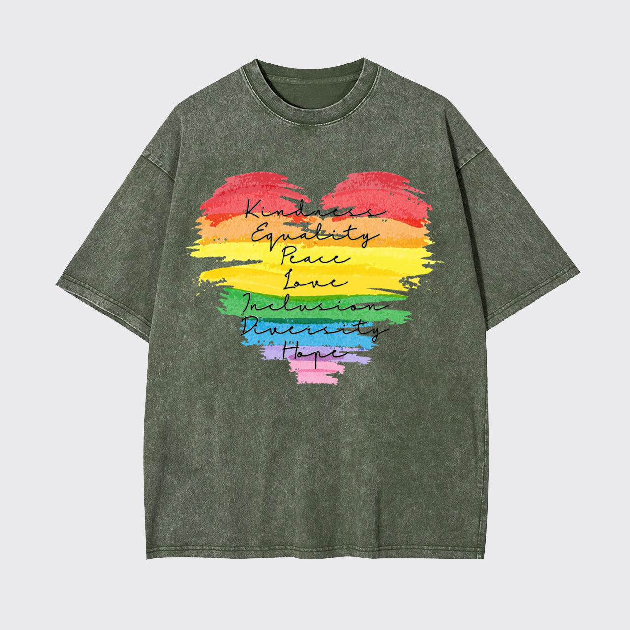 Kindness Equality Peace Love Garment-dye Tees