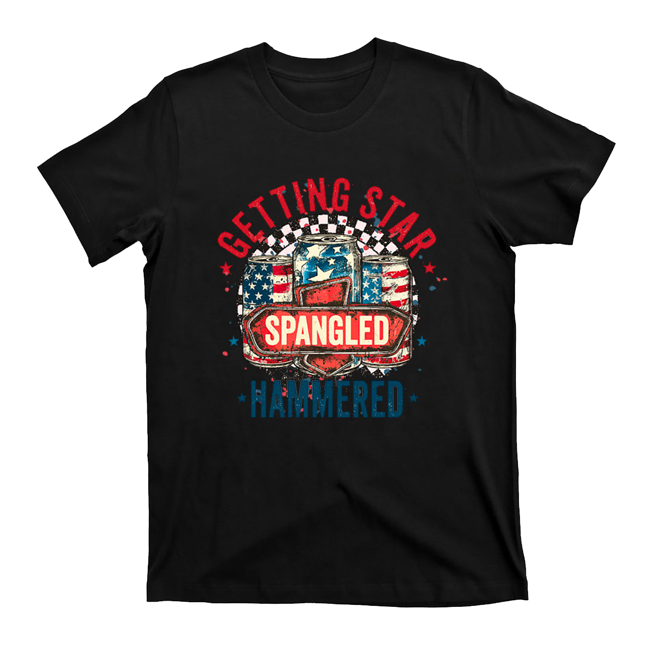Getting Start Spangled Hammered T-Shirts