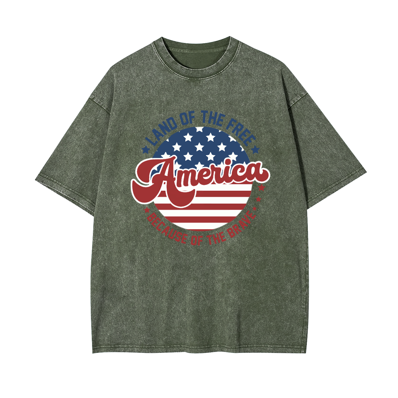 Land Of The  Free American Garment-dye Tees