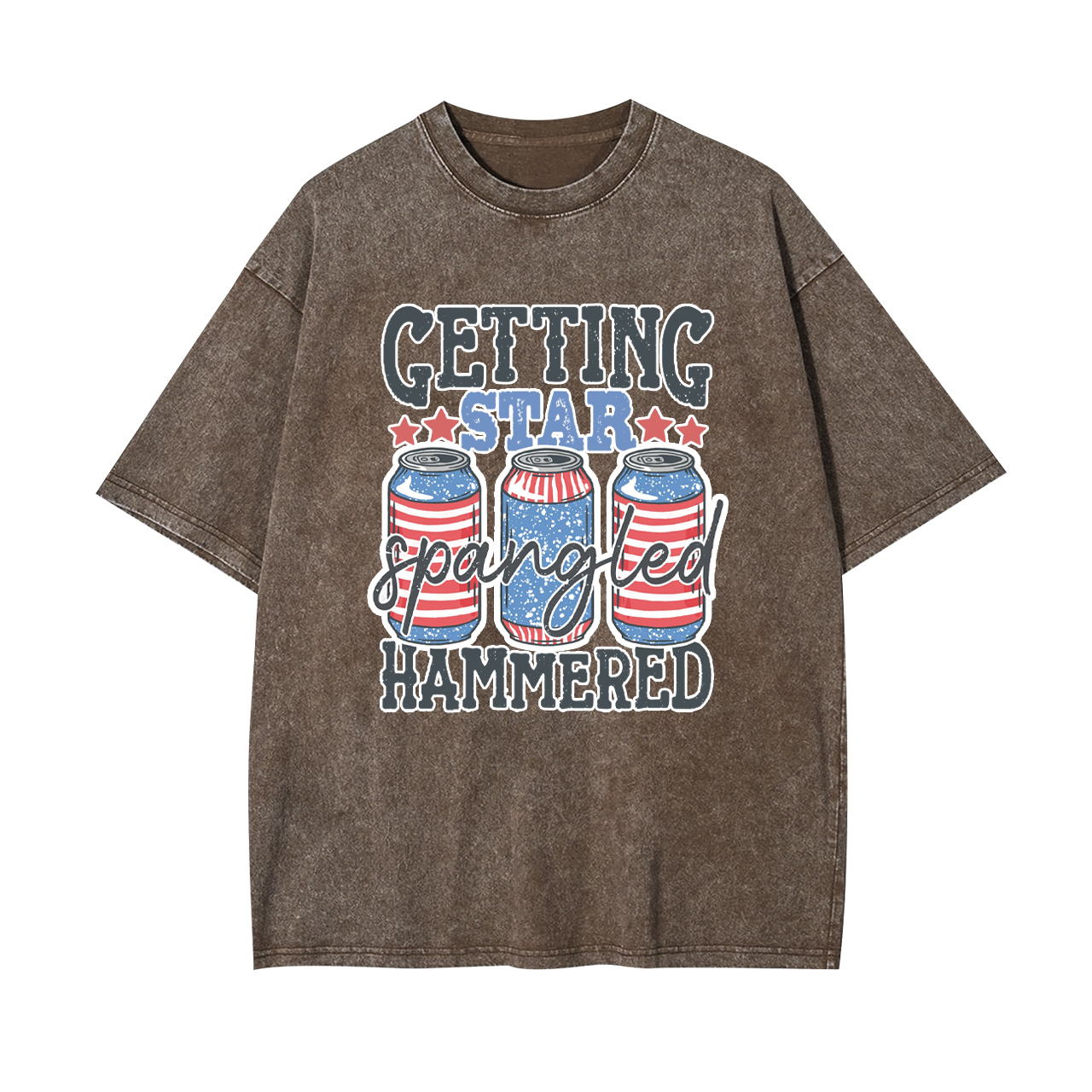 Getting Star Spangled Hammered Garment-dye Tees