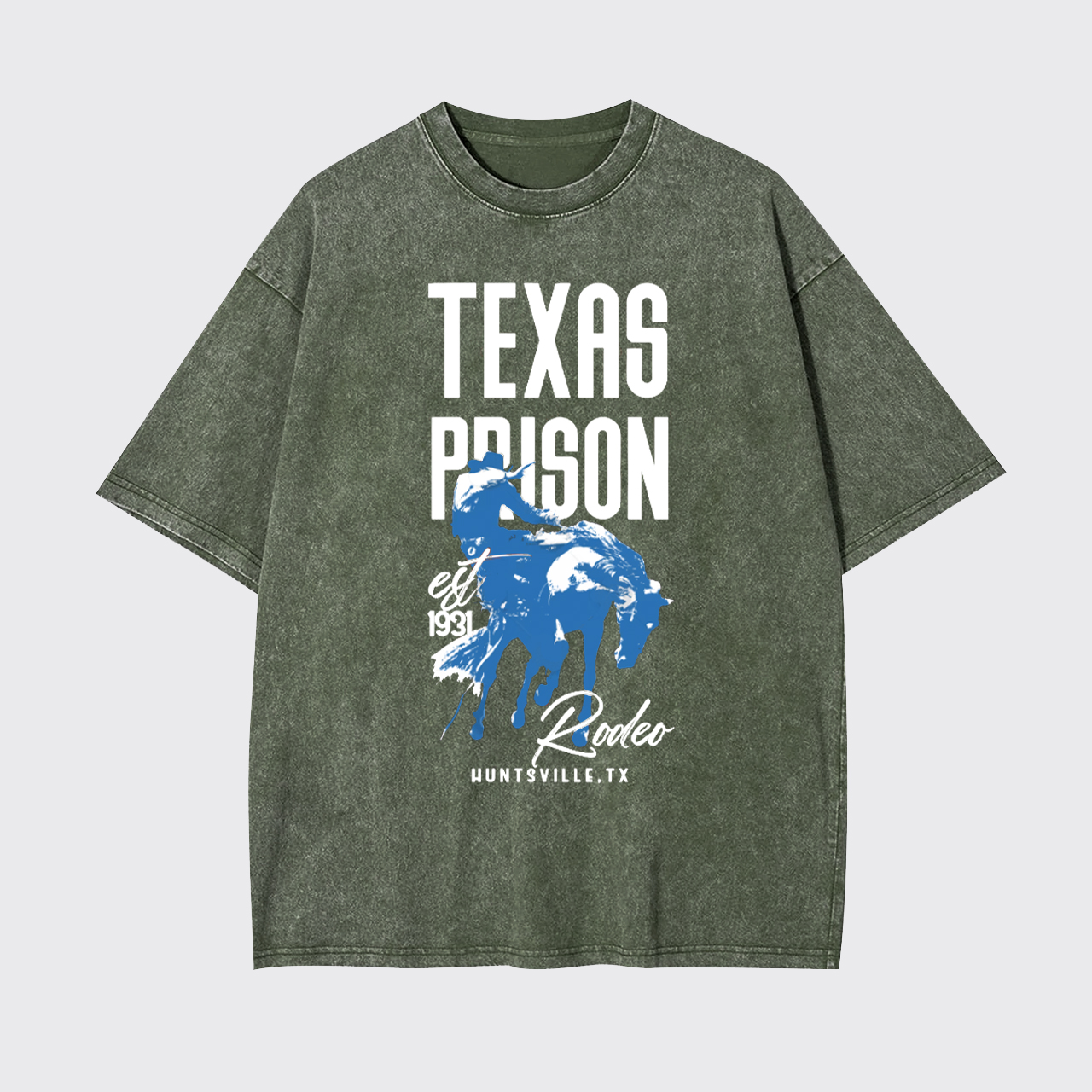 Texas Prison Rodeo Cowboy Garment-dye Tees