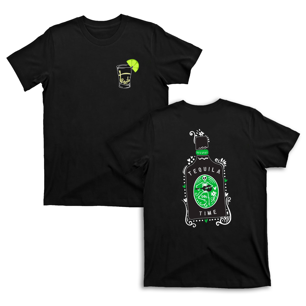 Green And Black Tequila T-Shirts
