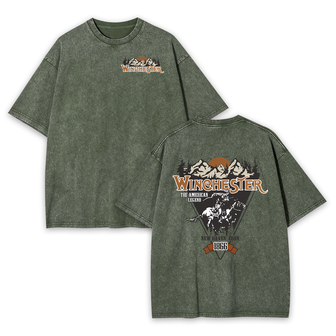 Winchester Lone Rider Garment-dye Tees