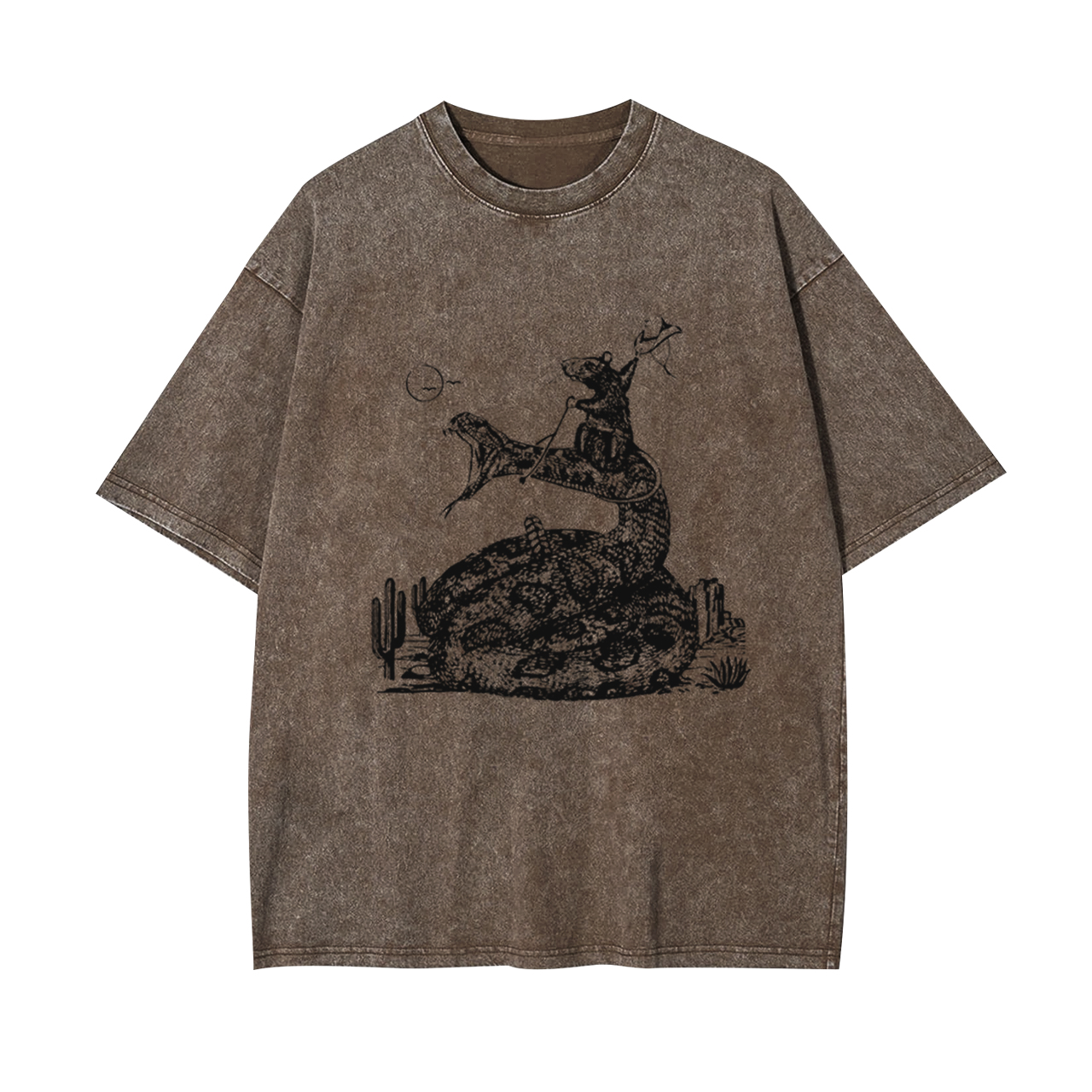 Funny Cowboy Mouse Garment-dye Tees