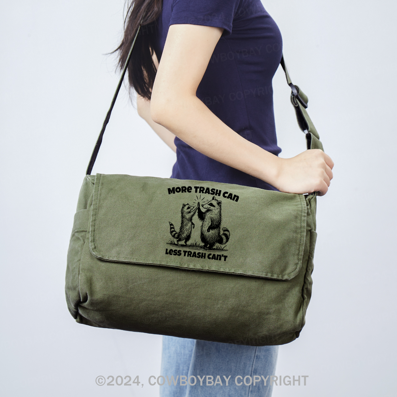 More Trash Can Less Trash Can't Messenger Bag