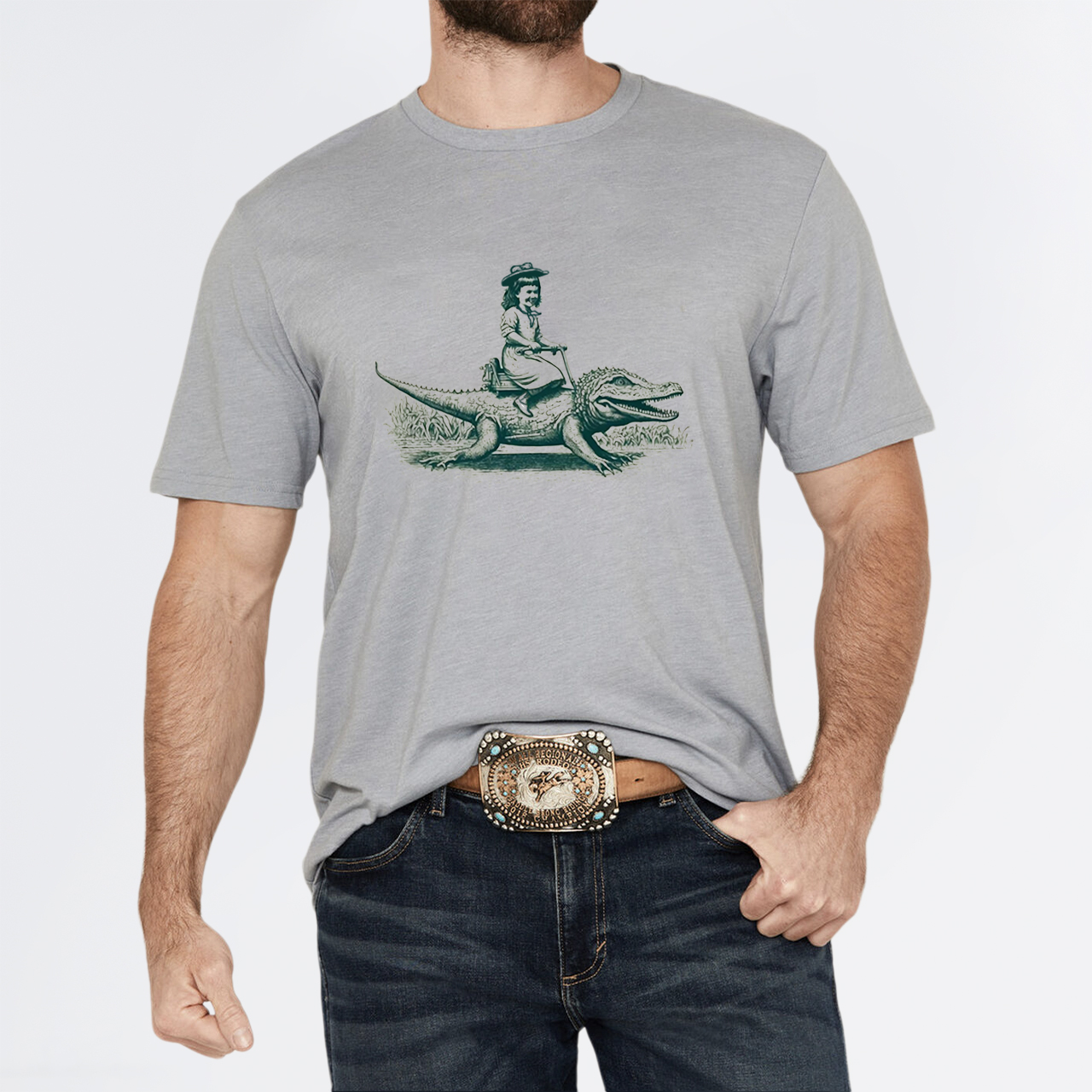 Girl Riding an Alligator T-Shirts