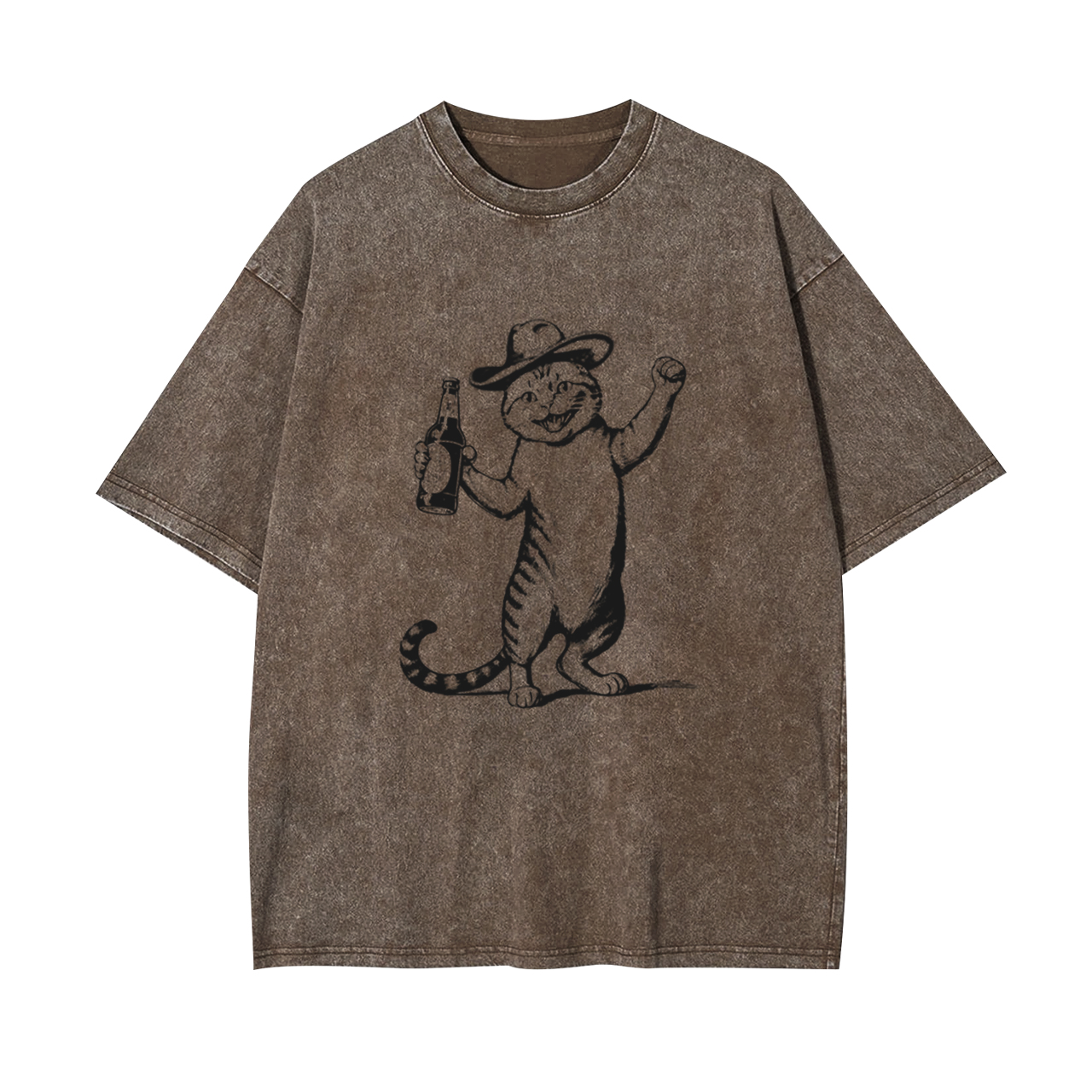 For Beer Cat Garment-dye Tees
