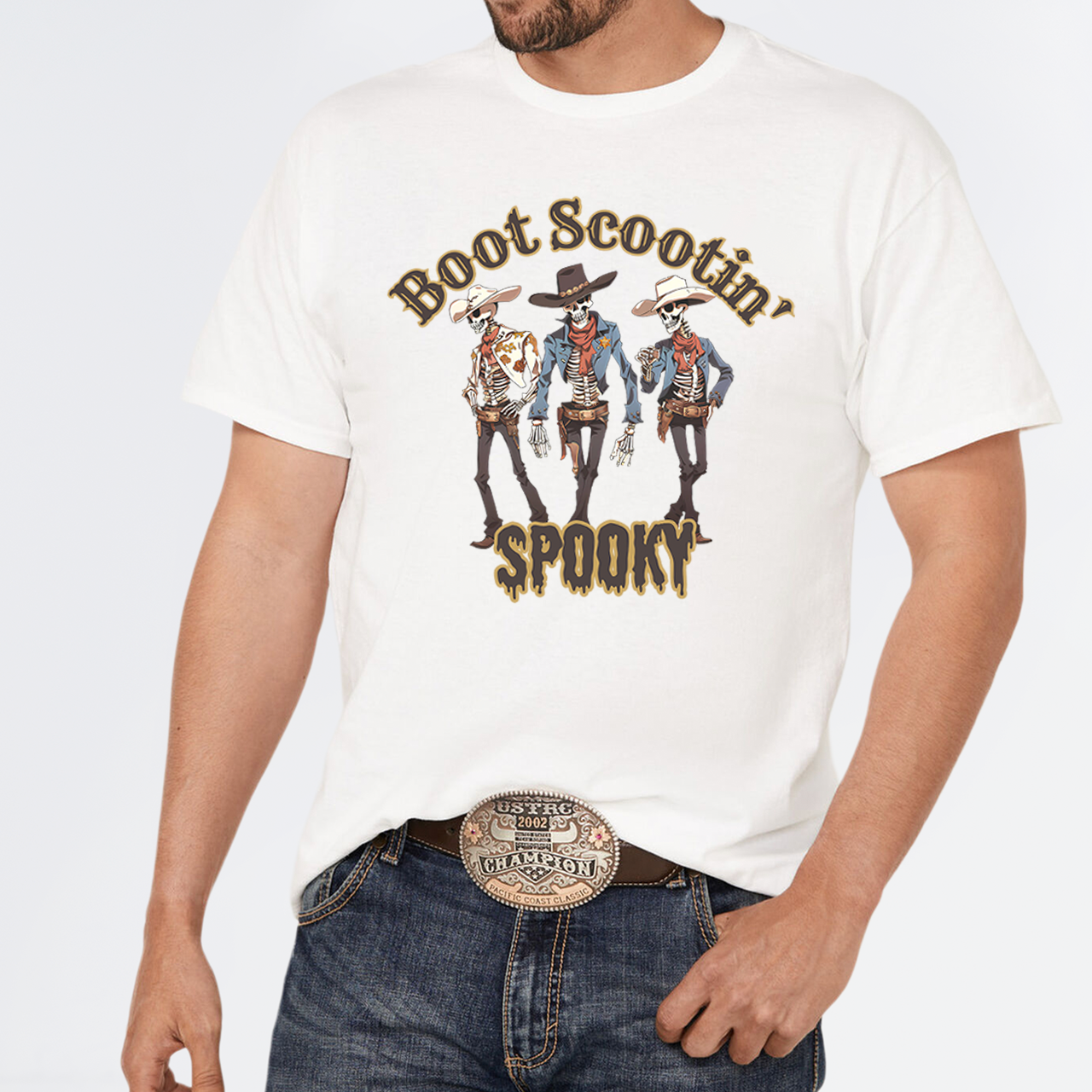 Halloween Boot Scootin Skeleton Cowboy T-Shirts
