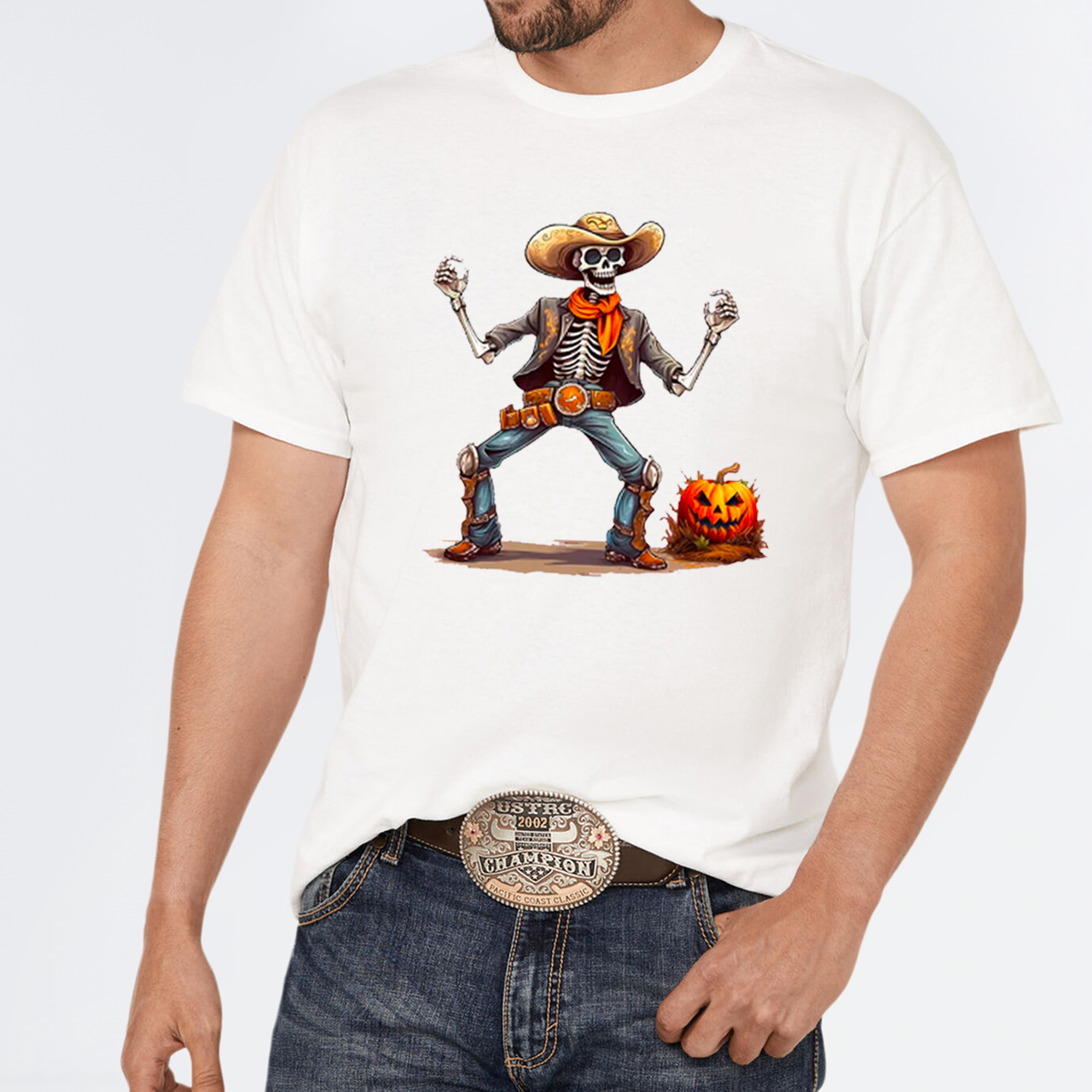 Halloween Western Skeleton Cowboy T-Shirts