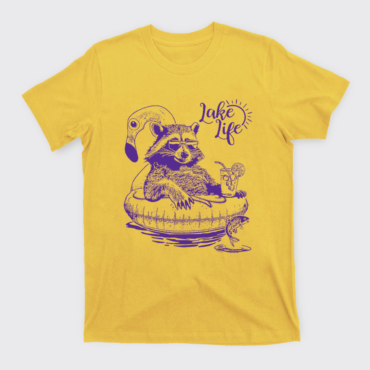 Cute Raccoon Retro Beach Theme T-Shirts